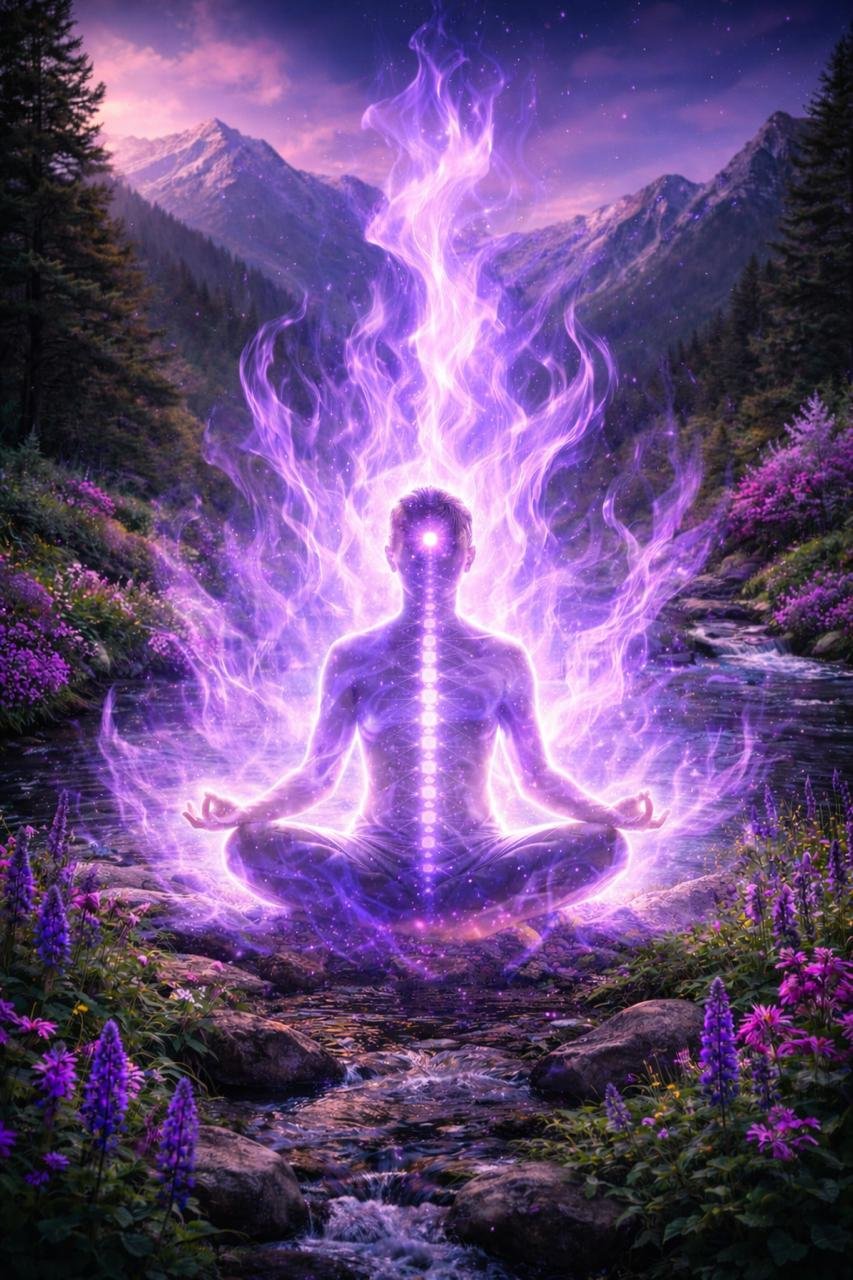 Servico e Meditação com a Chama Violeta