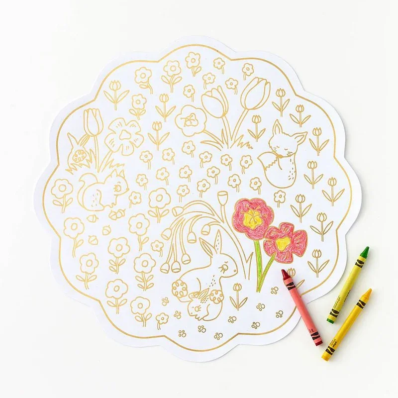 Floral Bunny Coloring Mat.webp