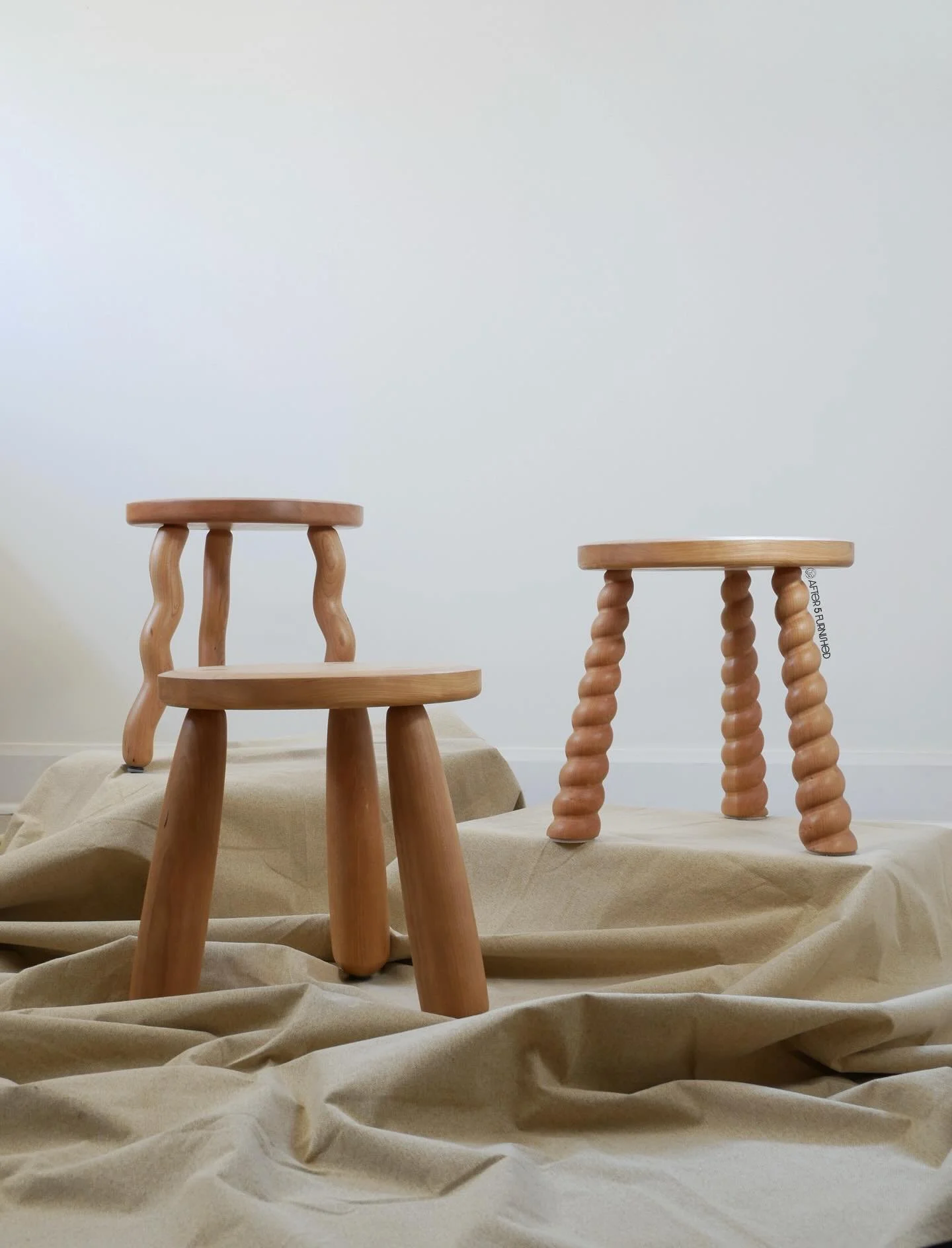Legs matter. They come in different shapes and sizes, and they all deserve to be loved. 

Like these legs. Inspired by unicorn horns, balloon animals, and even Squidward himself, these stools combine craftmanship with a little bit of fun.

Built from