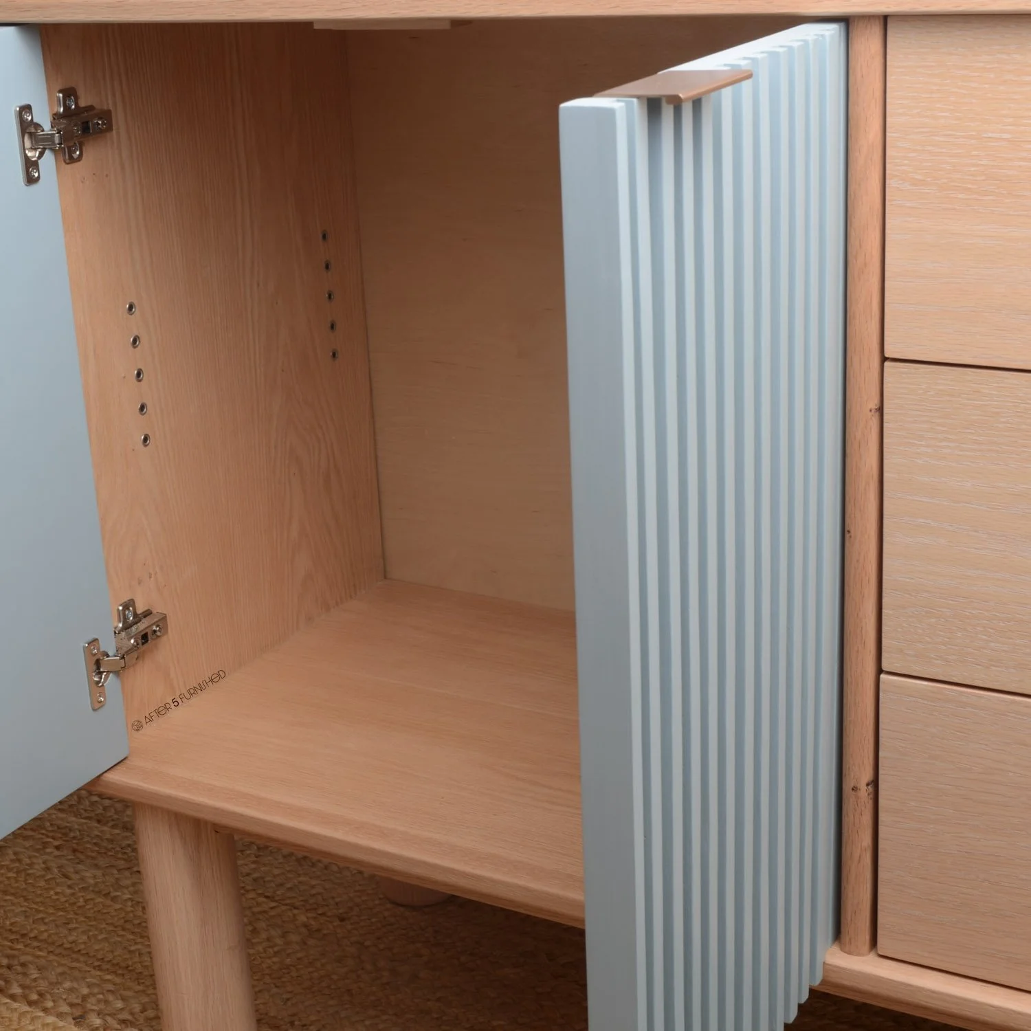 Interior view of dresser drawers with smooth, spacious storage