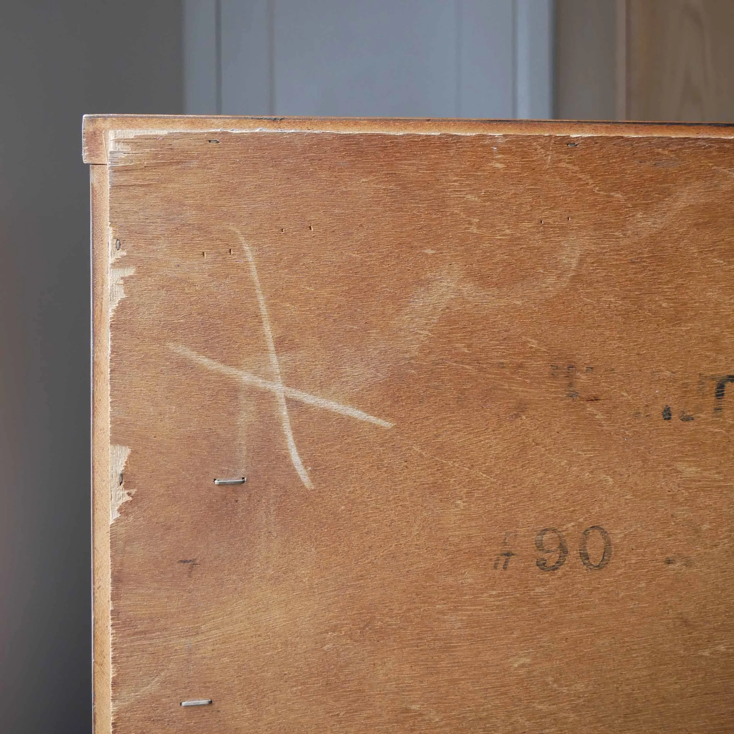 Refinished walnut tallboy dresser with diamond drawer design, modern mid century furniture Toronto, one-of-a-kind vintage piece