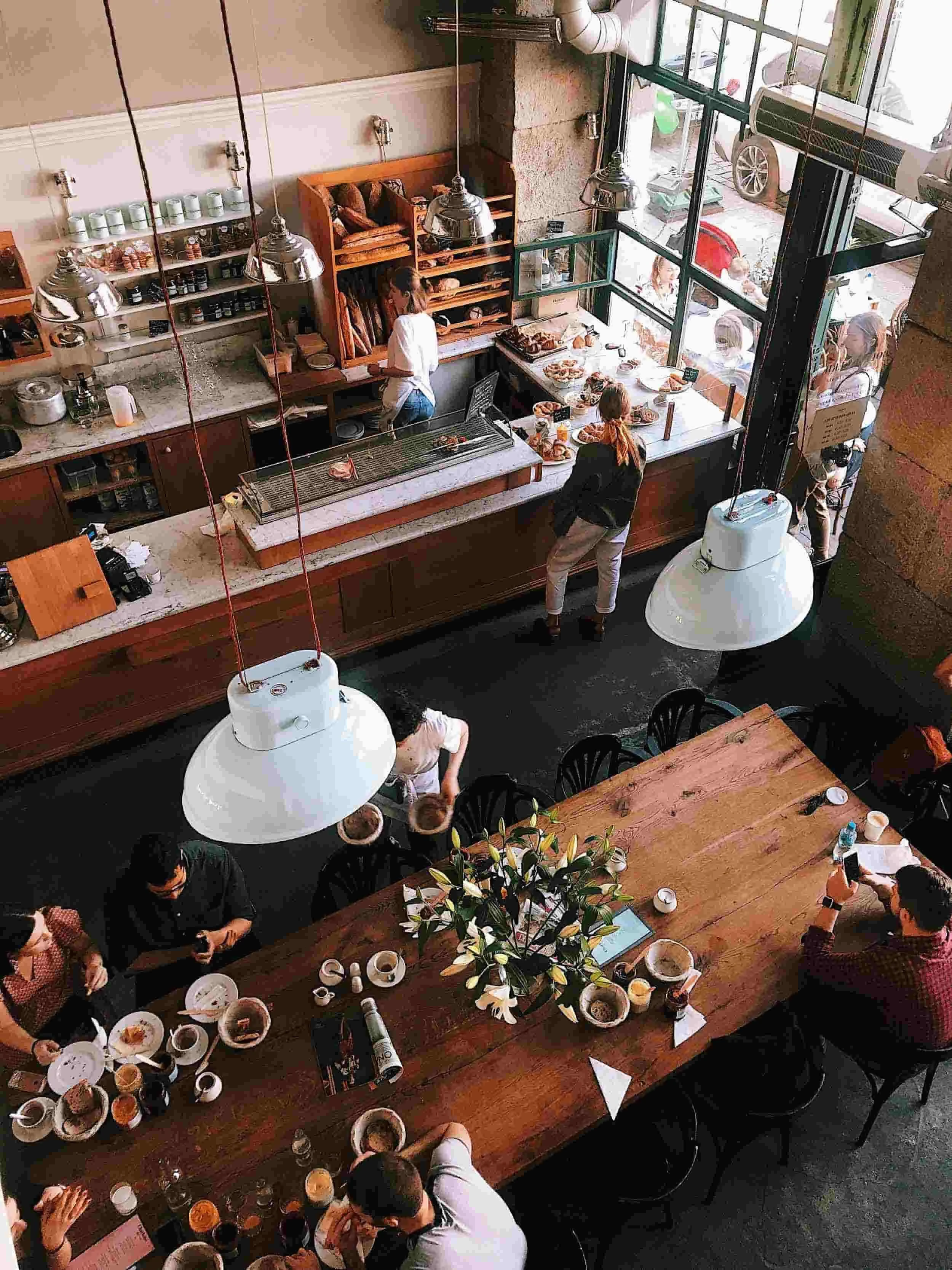 people at a coffee shop