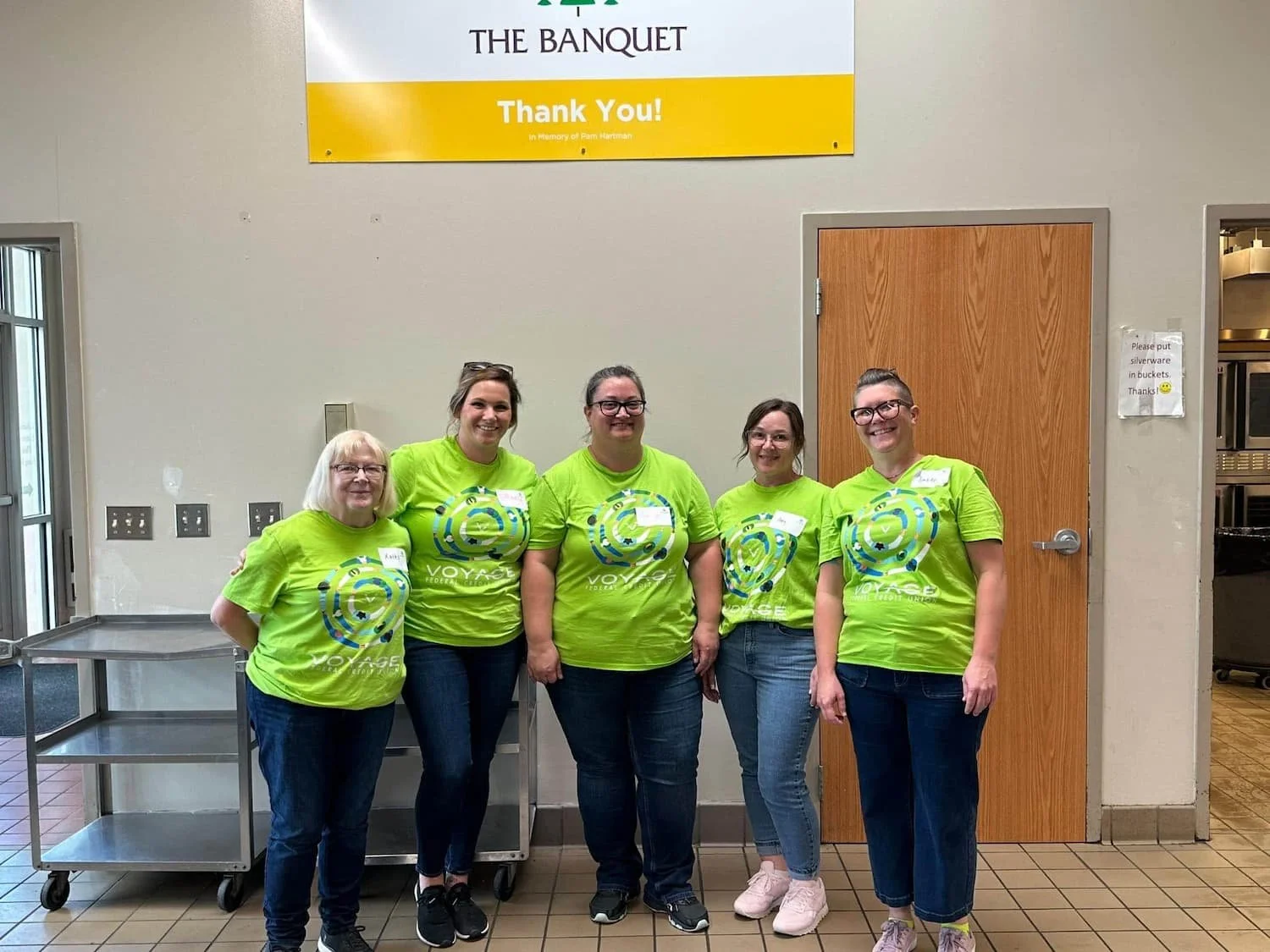 Voyage FCU team serving a meal at The Banquet in Sioux Falls, SD
