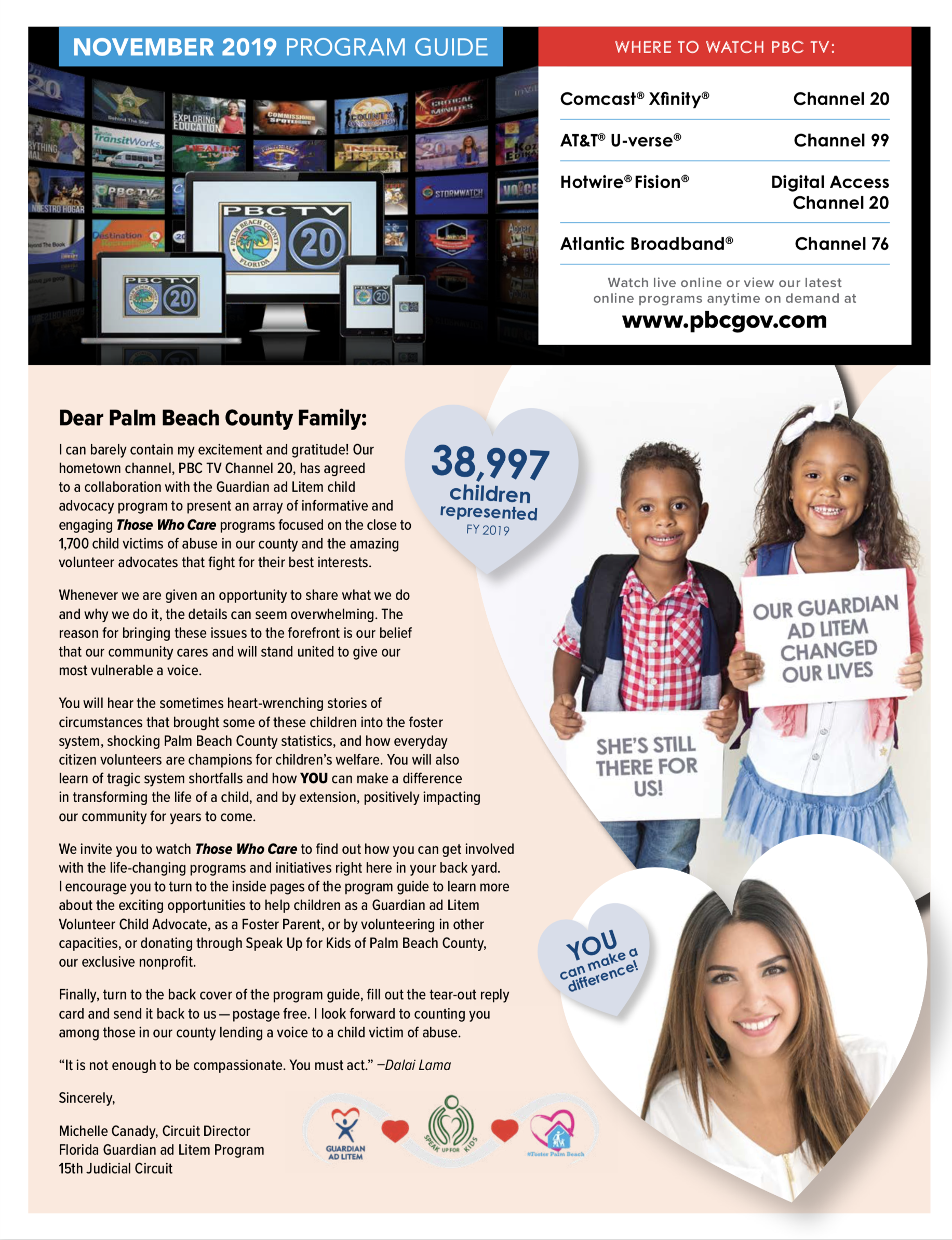 Check Us out in the Channel 20 PROGRAM Guide!