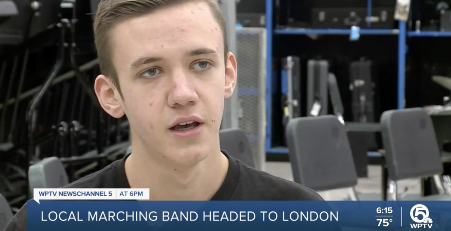 Music Buddies founder Anden Toale in Wellington High School marching band to perform in London's New Year's Day parade