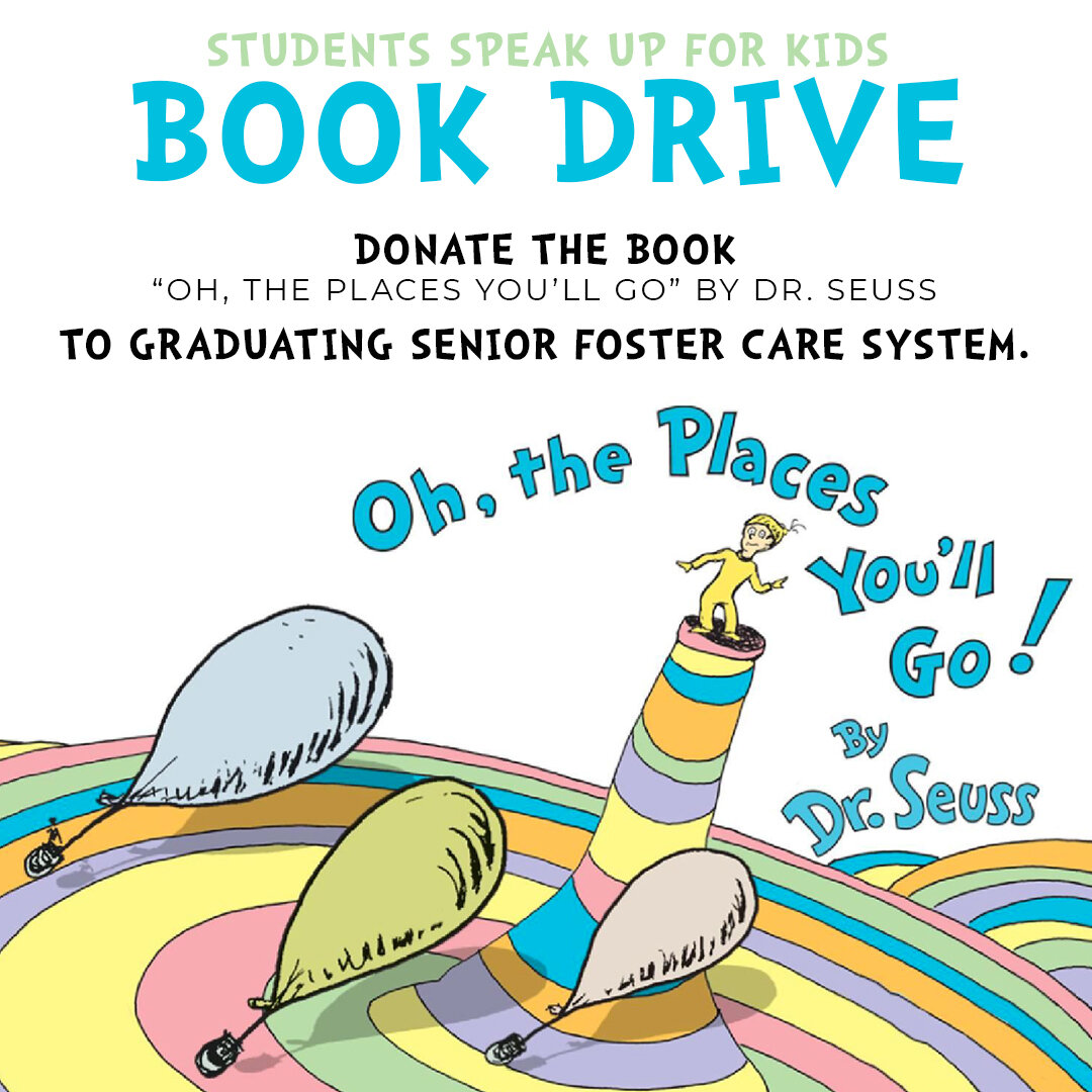 We have to give a big shout out the Spanish River High School branch of Students Speak Up For Kids. These high school students put together a Book Drive to donate to our graduating students in foster care. 

If you'd like to help these amazing studen