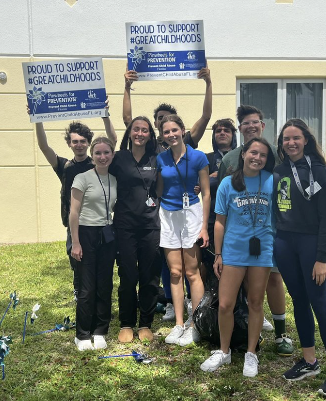 West Boca STUDENTS Plant Pinwheel Garden for Child Abuse Prevention: Advocating for Every Child’s Right to Safety