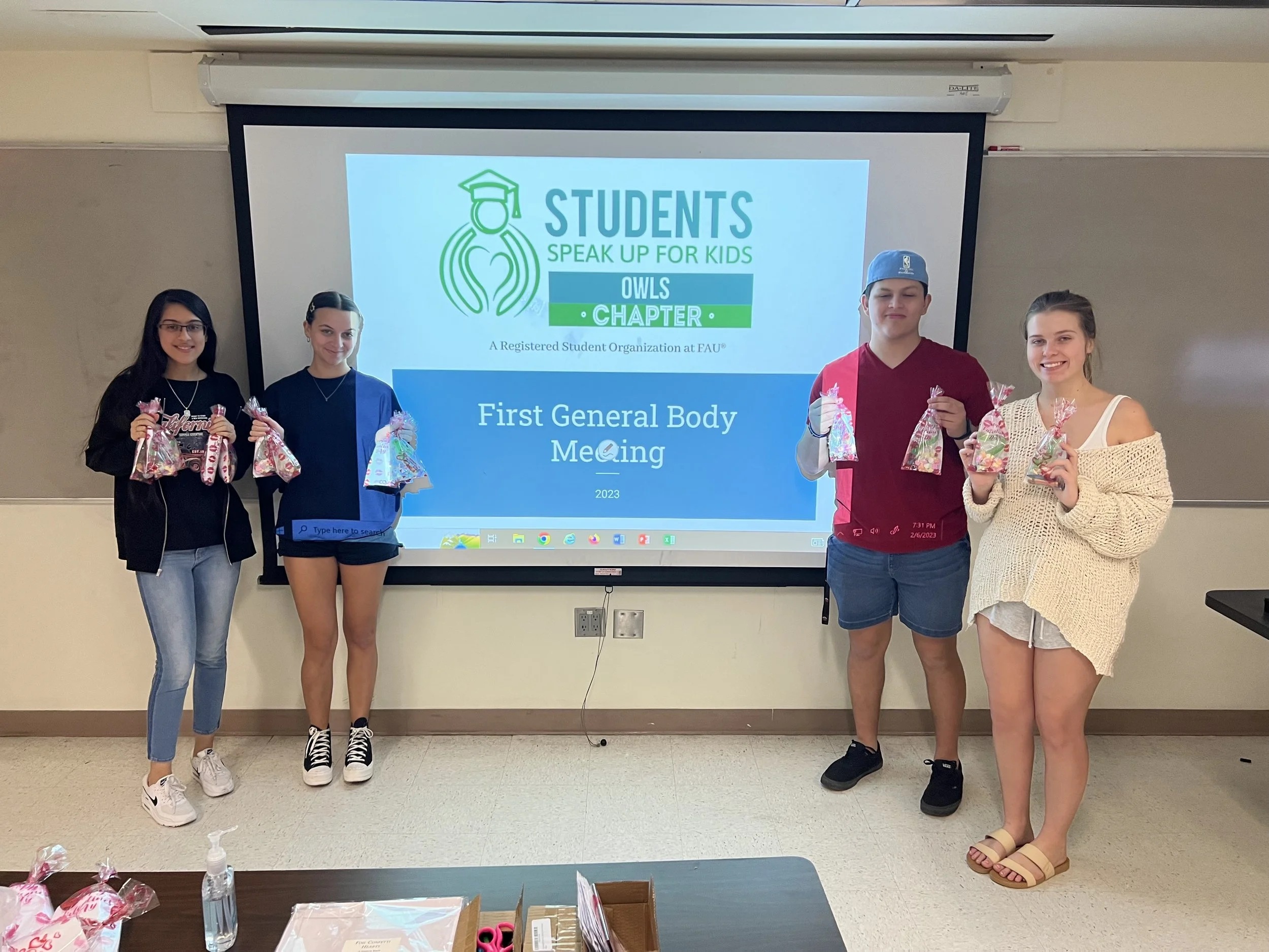 FAU Owls Deliver Smiles with Valentine’s Day Coloring Book Kits