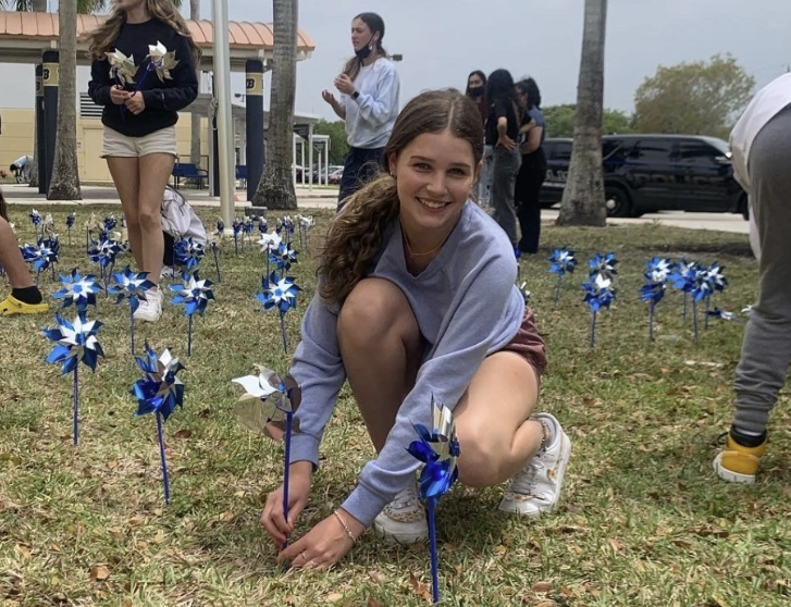 16 West Boca Bulls Create A Pinwheel Garden Abuse Awareness Campaign