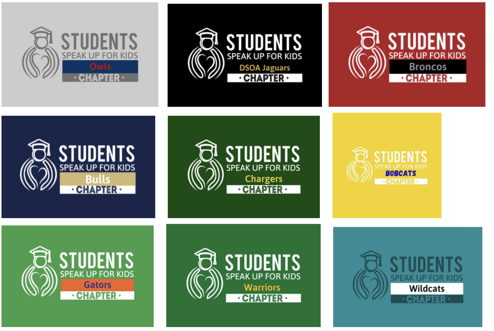 Student Chapters of Speak Up for Kids Forming