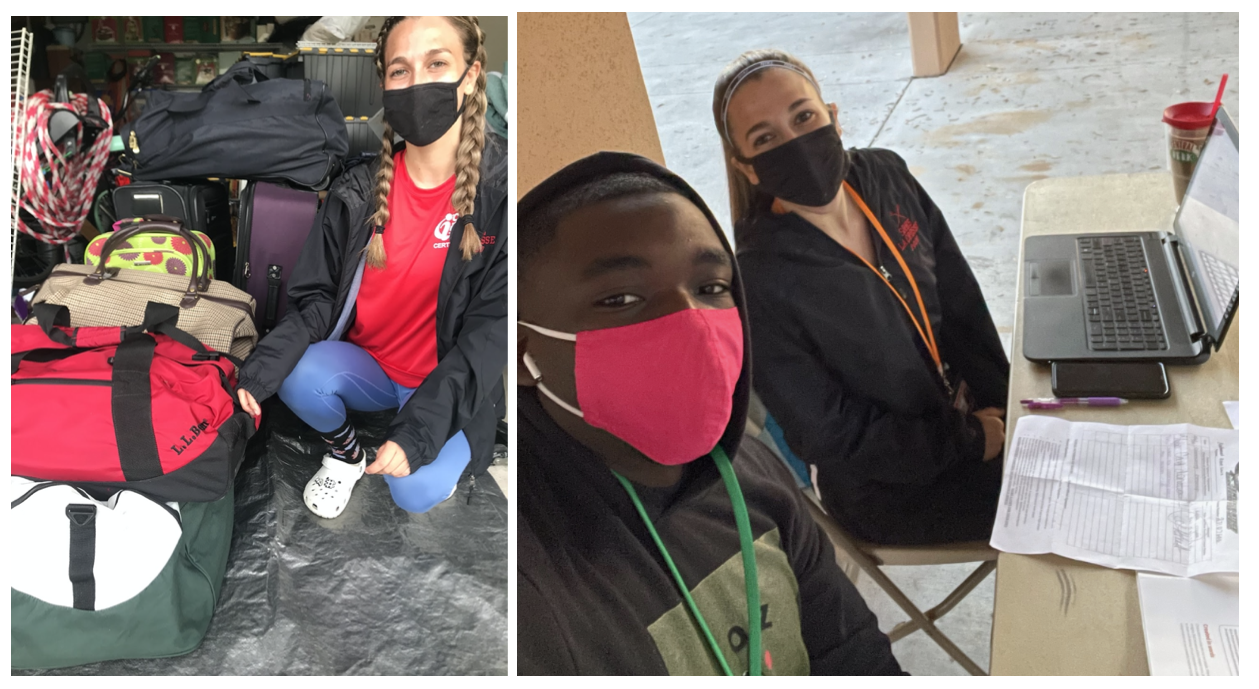 Students Smile about Suitcases