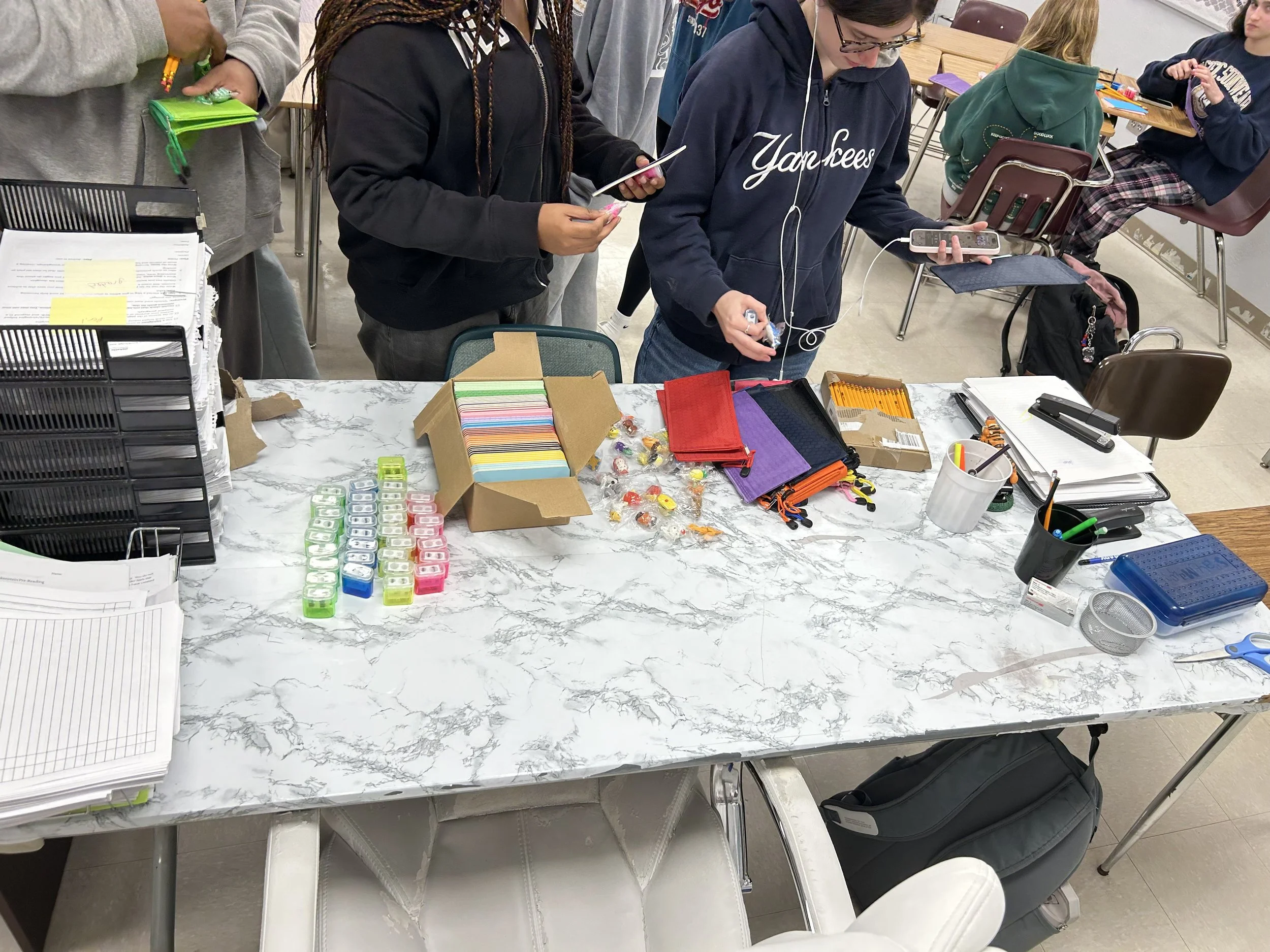 Writing a Brighter Future: Students Assemble Pencil Packs for Foster Youth