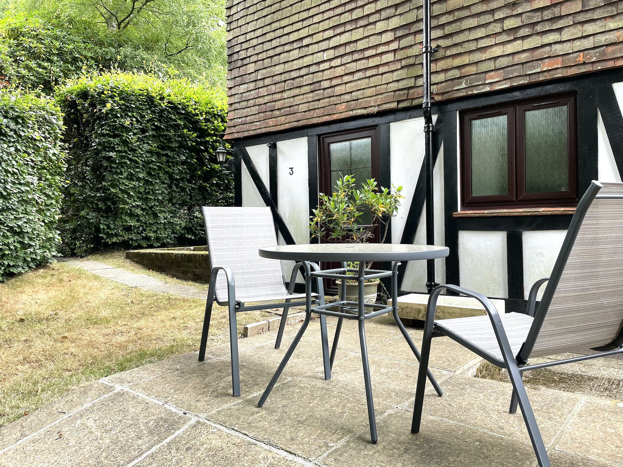 Cottage 3 entrance and patio area
