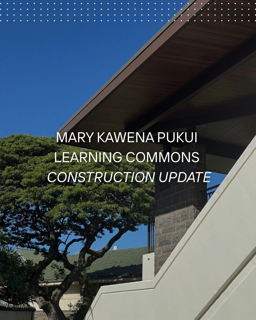 Our largest and most exciting project of the past few years is nearing completion! We're thrilled to see The Mary Kawena Pukui Learning Commons at Punahou School coming together and exceeding our expectations. Swipe to see the progress on constructio