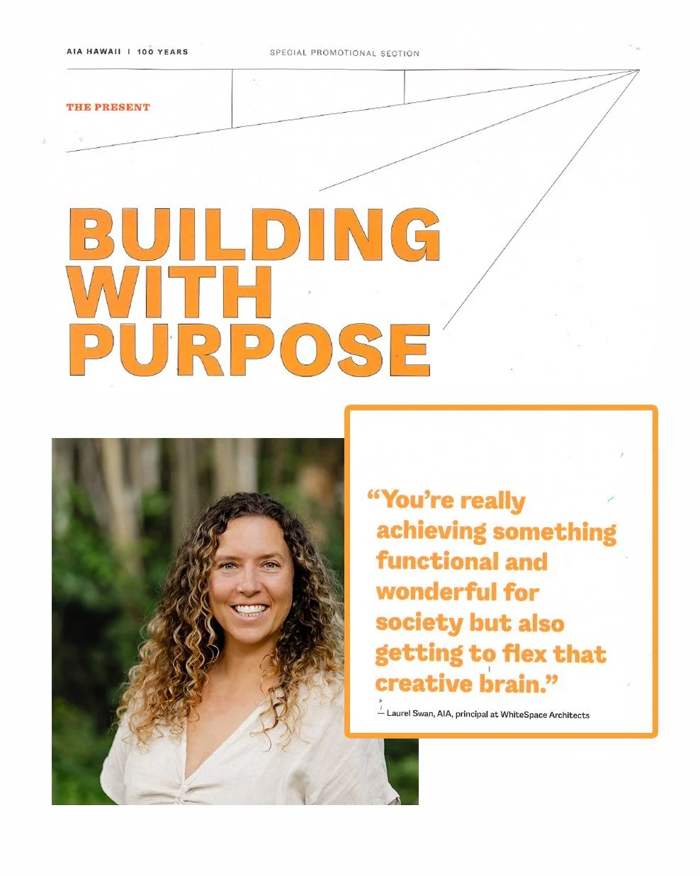 WhiteSpace Architects is featured in a special section of @HonoluluMagazine's March 2026 issue celebrating 100 Years of AIA Hawai'i @aiahonolulu.

Here are a few quotes from our Principal Laurel Swan in the feature:
- On purpose-driven work: "Bu