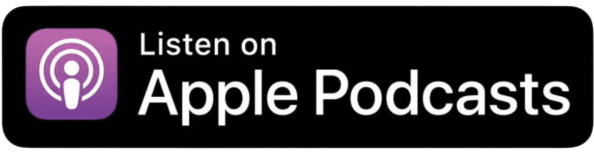 Apple Podcasts logo with a purple icon and the words "Listen on Apple Podcasts".