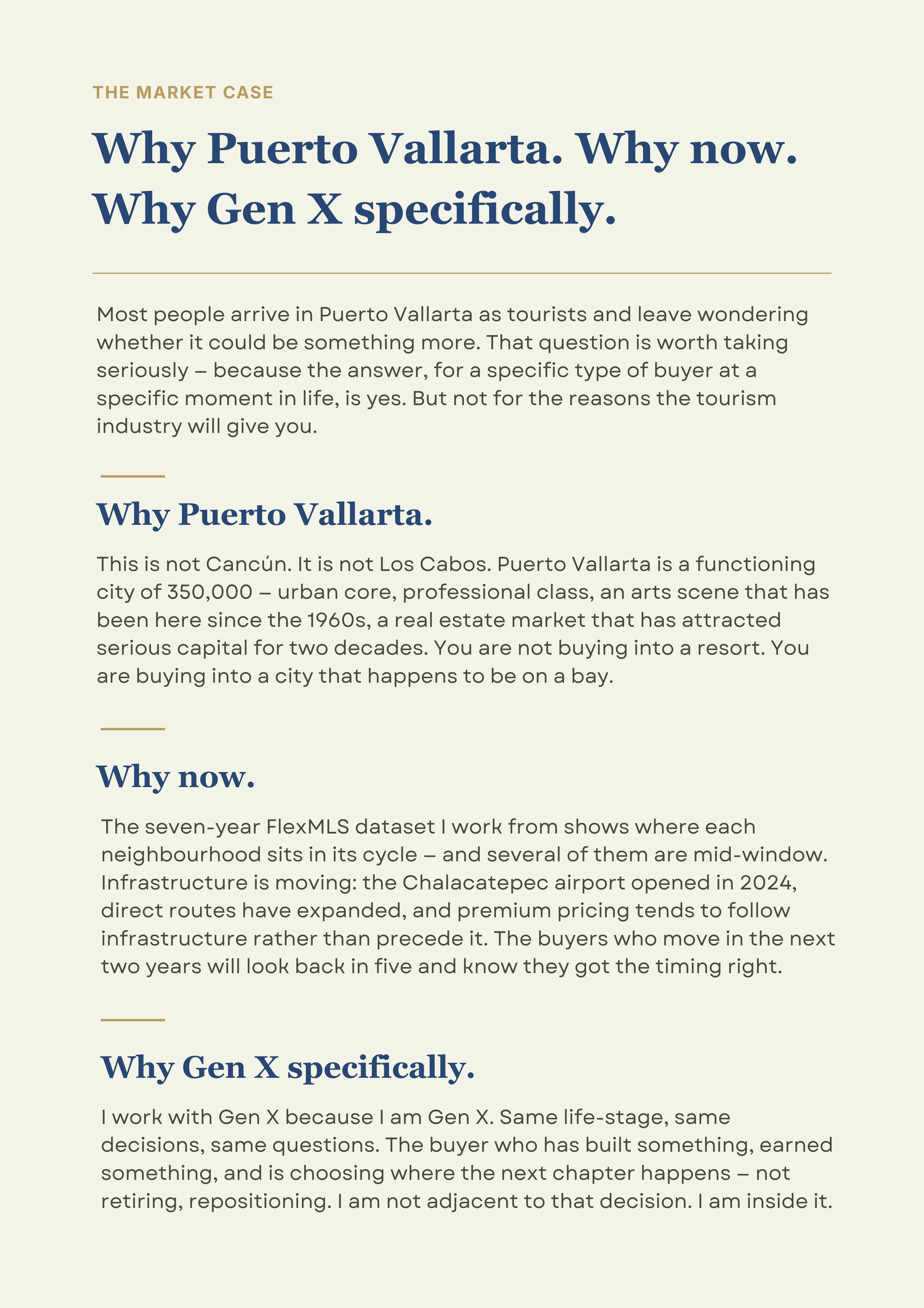 A page from inside The Gen X Guide to Puerto Vallarta Real Estate