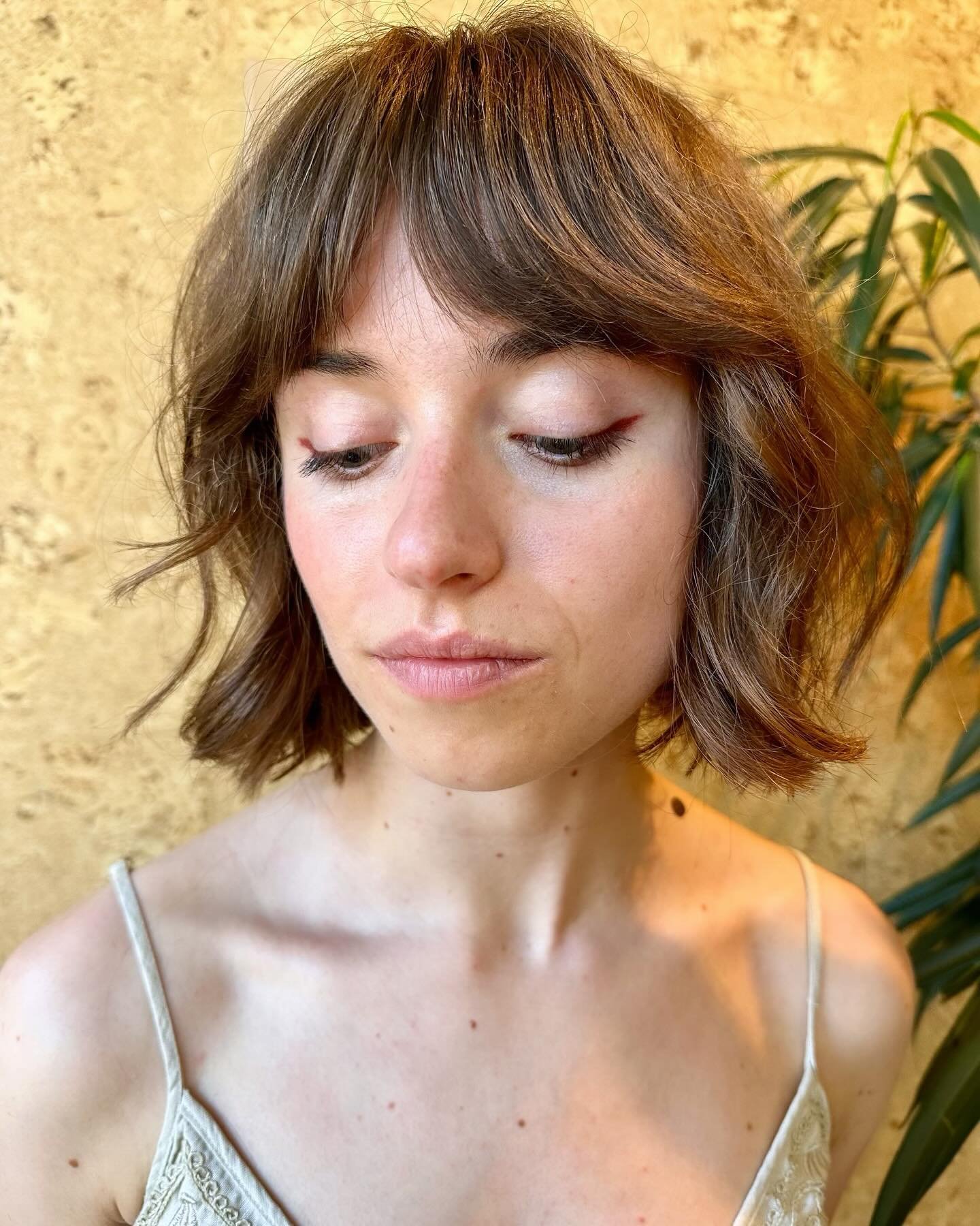 A hand styled bob on beautiful Addie by @erinsolohair using @gmreverie styling balm and sea mist.
