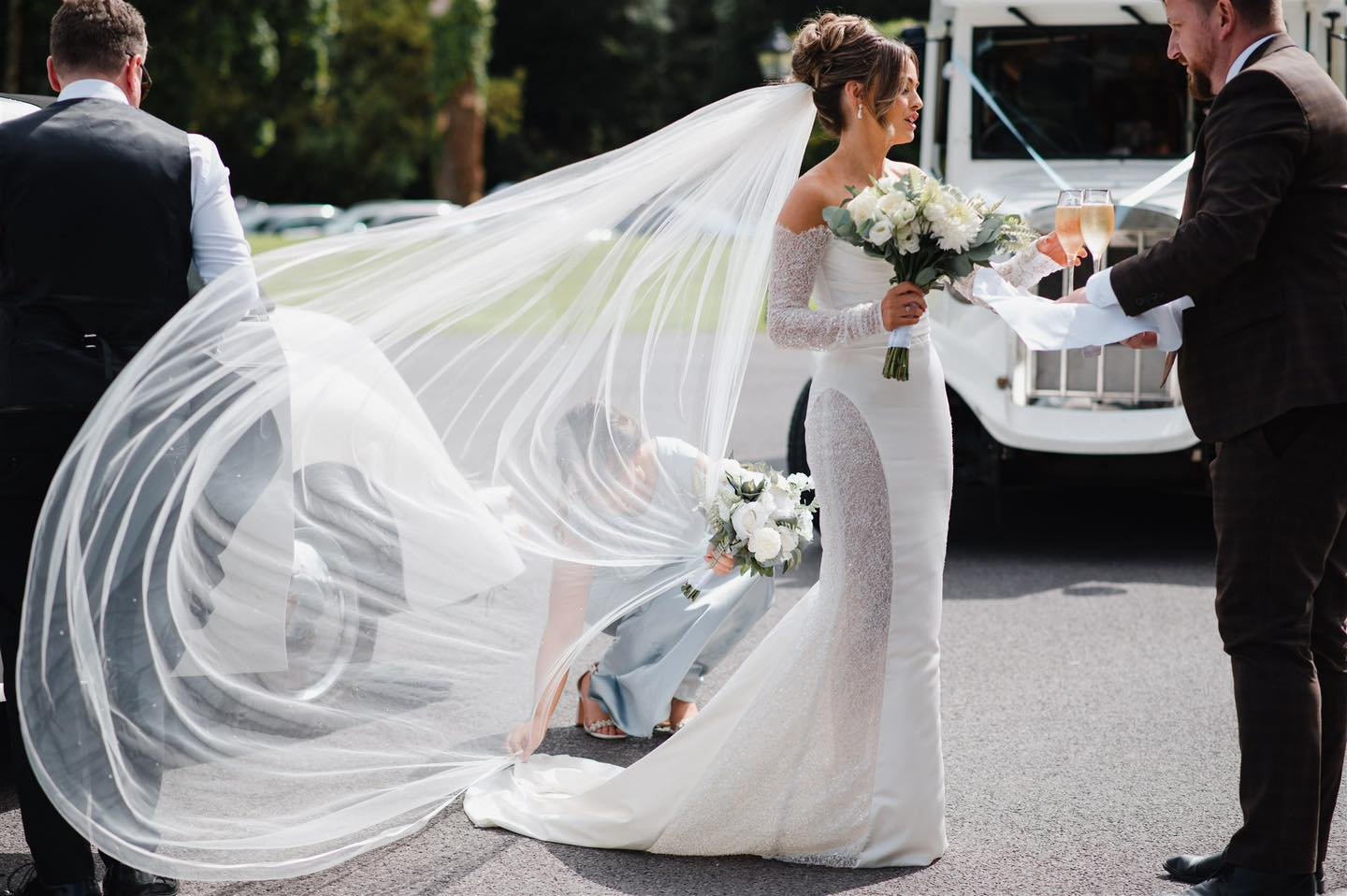 &ldquo;It&rsquo;s all in the timing &mdash; one second of wind, one click, one forever memory.&rdquo; 🤍 

#WeddingPhotographer #BehindTheLens #StoryInEveryShot #VeilMoments 
#lougheske #lougheskeweddingphotographer #wedding #irishweddingphotographer