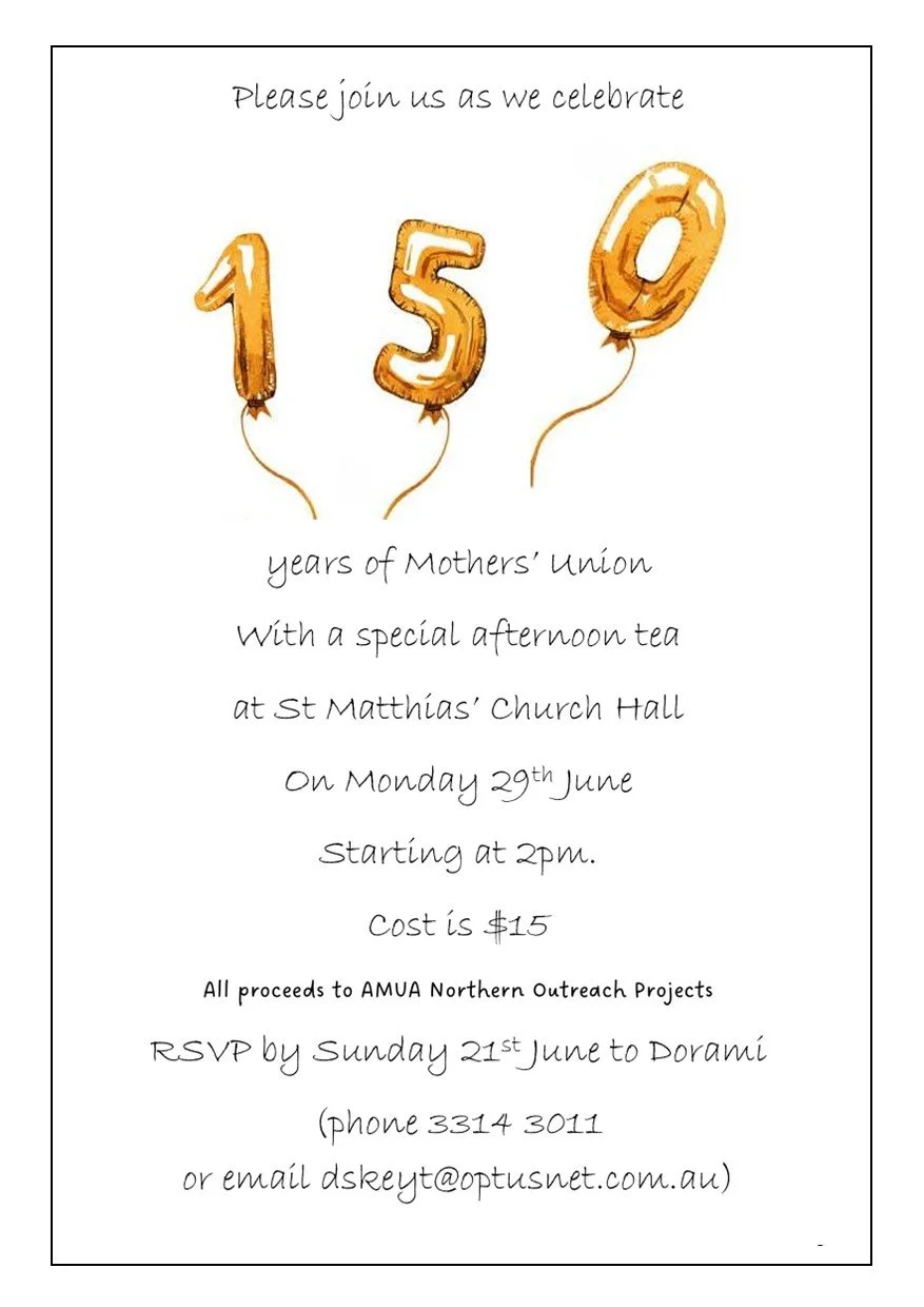 Celebrate 150 years of Mothers' Union at Zillmere