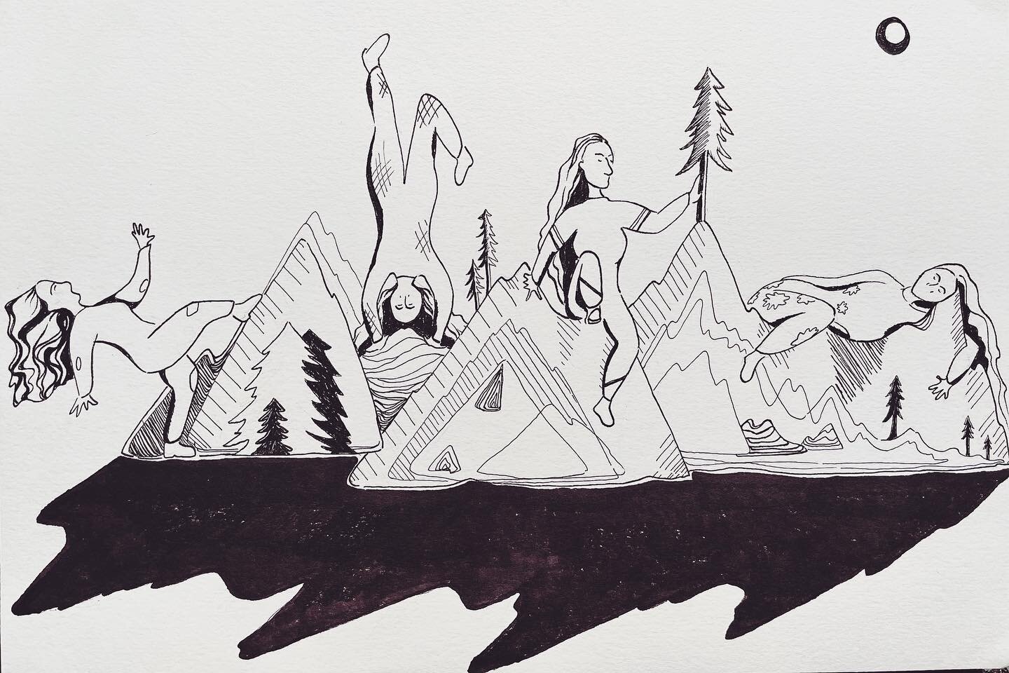 Which one suits you? I love &lsquo;em all but theirs something about the perched femme 

#penandink #sensitivecorner #boldtenderart #womenowned