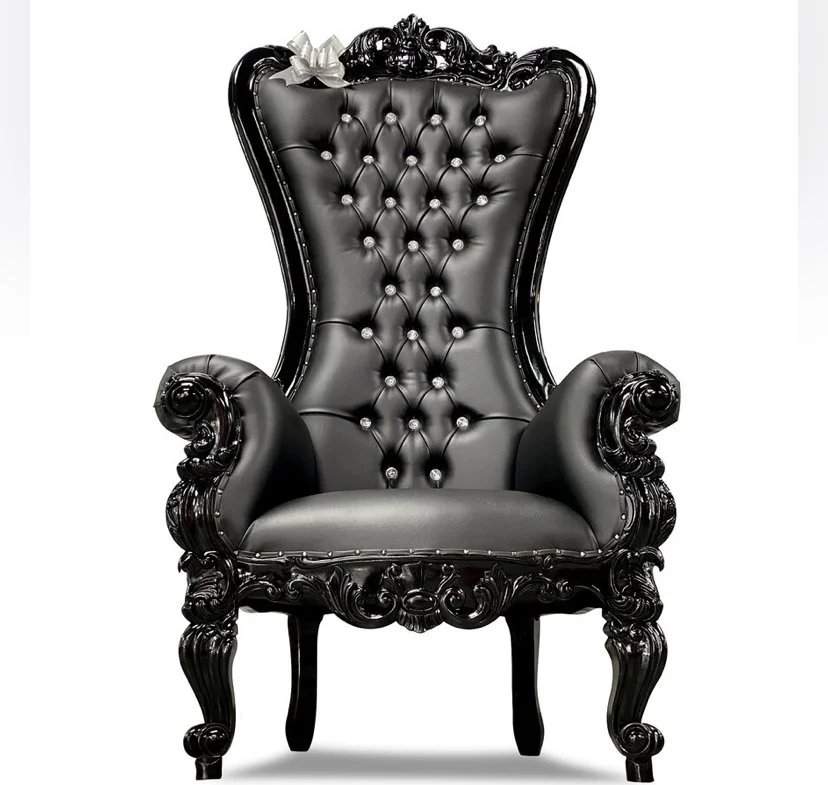 Black on Black Throne Chair