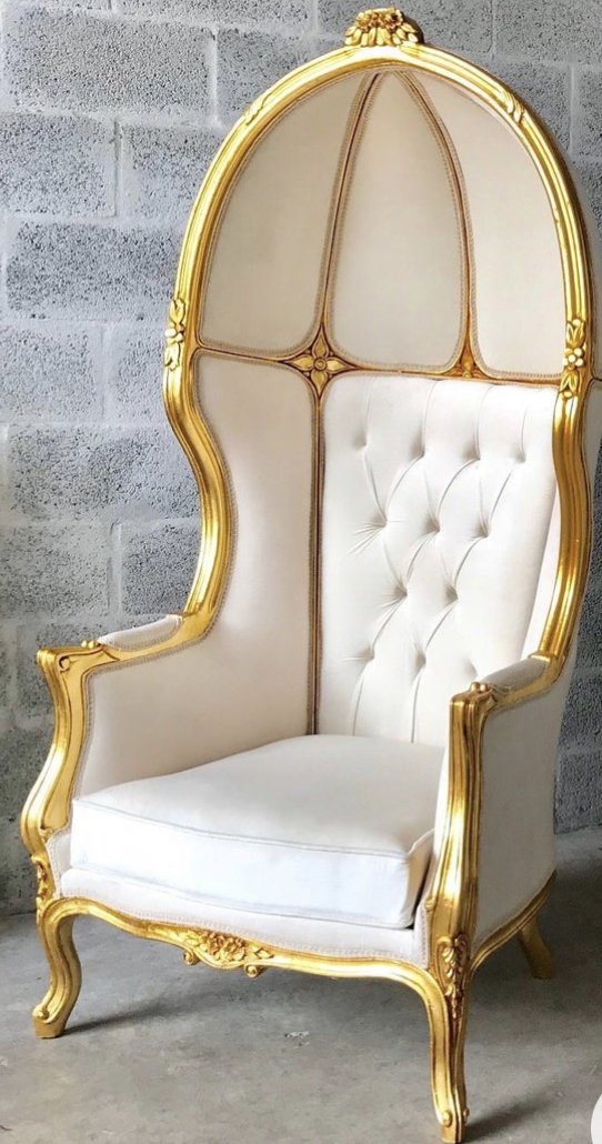 Gold / White Canopy Chairs
