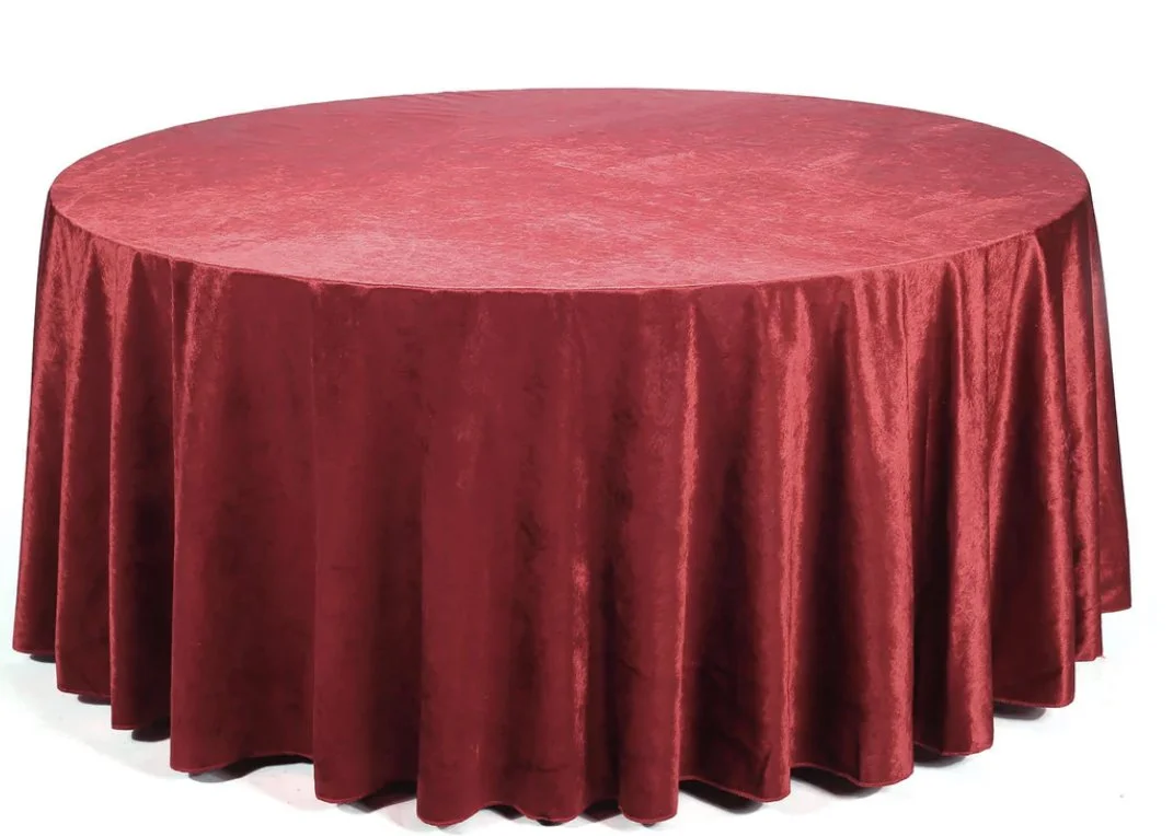 Burgundy Velvet 120 inch