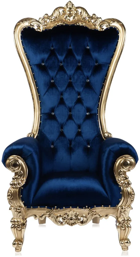 Navy Blue & Gold Throne