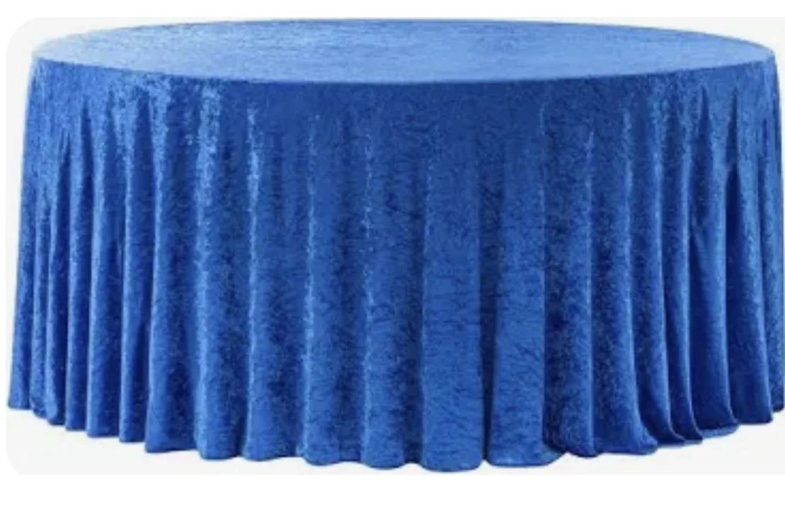 Royal Blue Velvet 120 inch