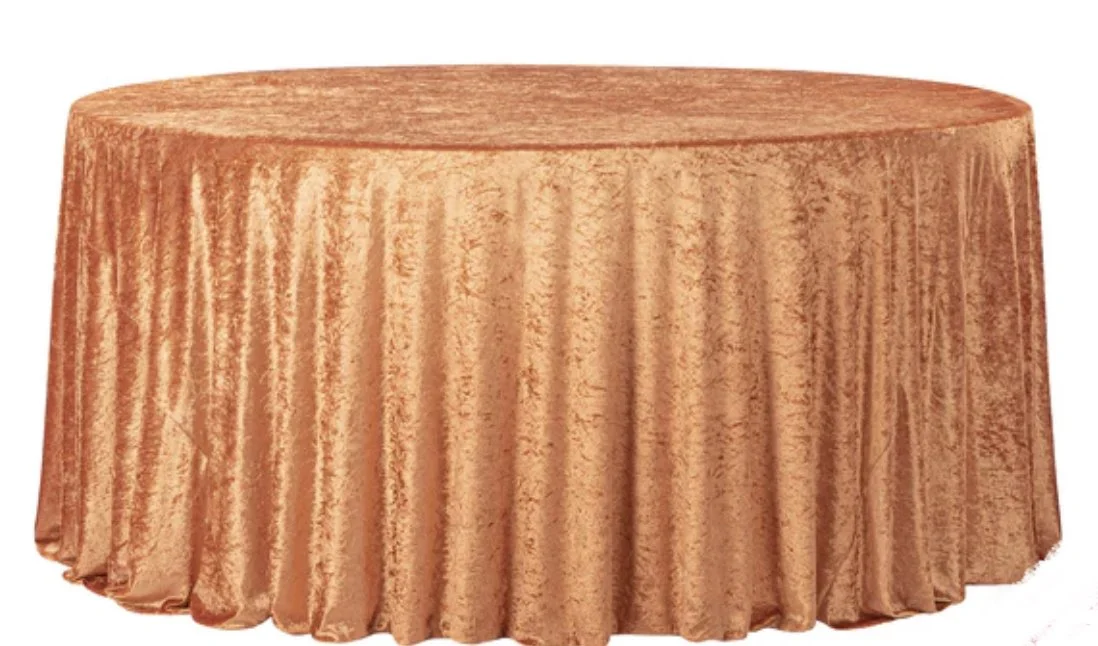 Burnt Orange Velvet 120 inch