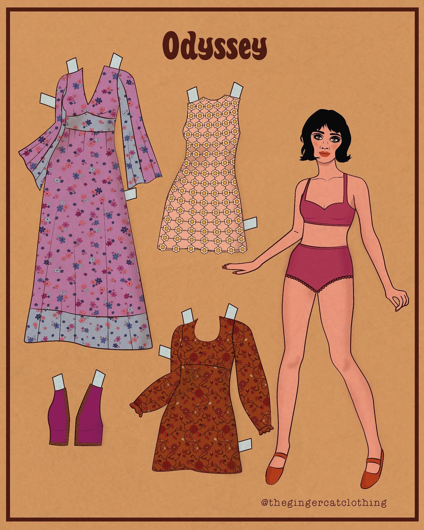 ODYSSEY Paper Doll n2🌼
Presenting some garments from our current collection with an additional one of a kind crochet daisies minidress that will be available later this summer!✨
.
.
.
.
.
.
.
#70s #women #fashion #60s #orange #handmade #groovy #vint