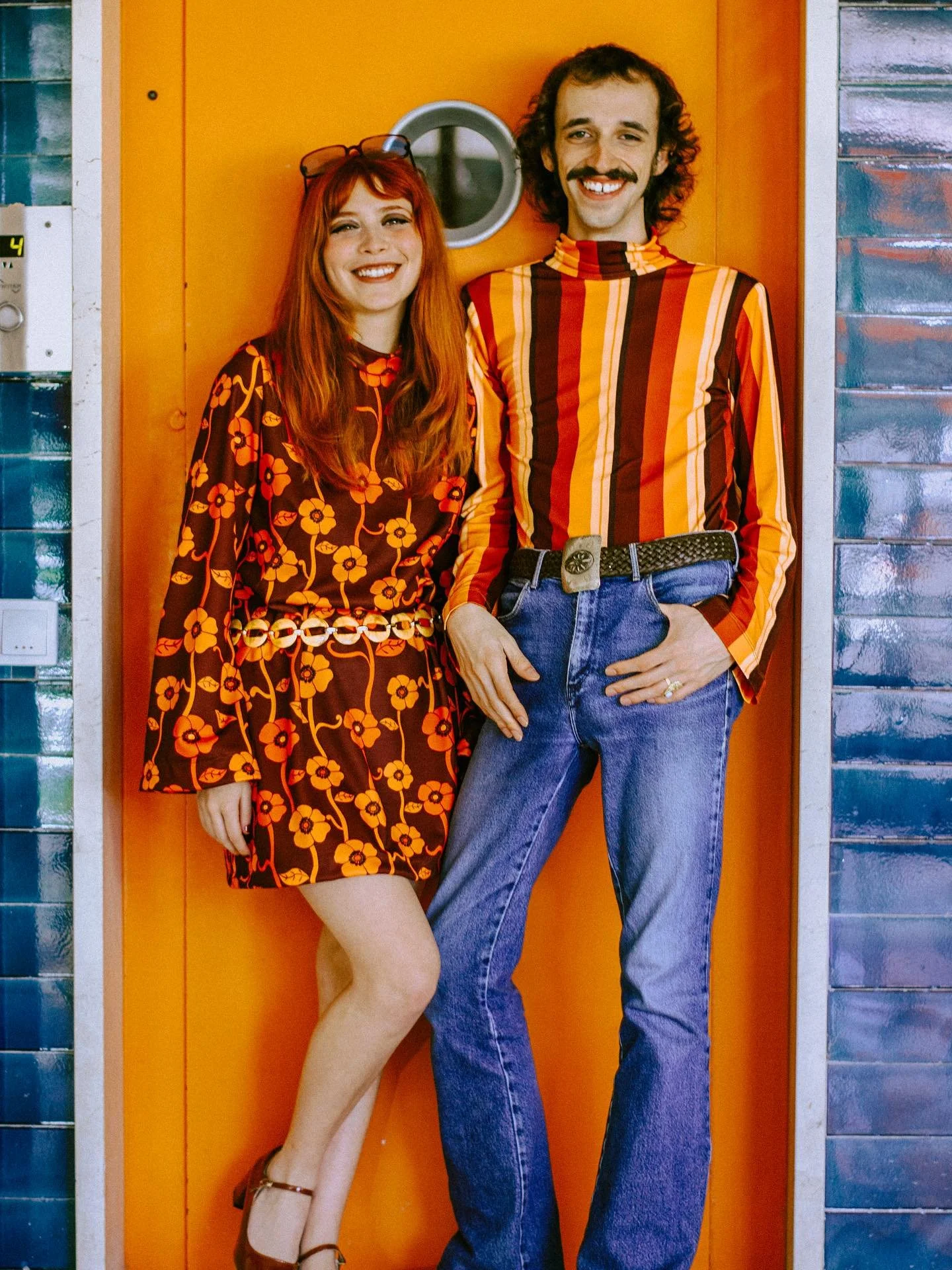 Making a come back for this season we&rsquo;ve got two of our favorite garments: the Pattie Orange Stripes Top &amp; the Margot Autumn Garden Minidress🧡
.
.
.
.
.
.
.
#70s #women #fashion #60s #orange #handmade #groovy #vintage #retro #orange #hippi