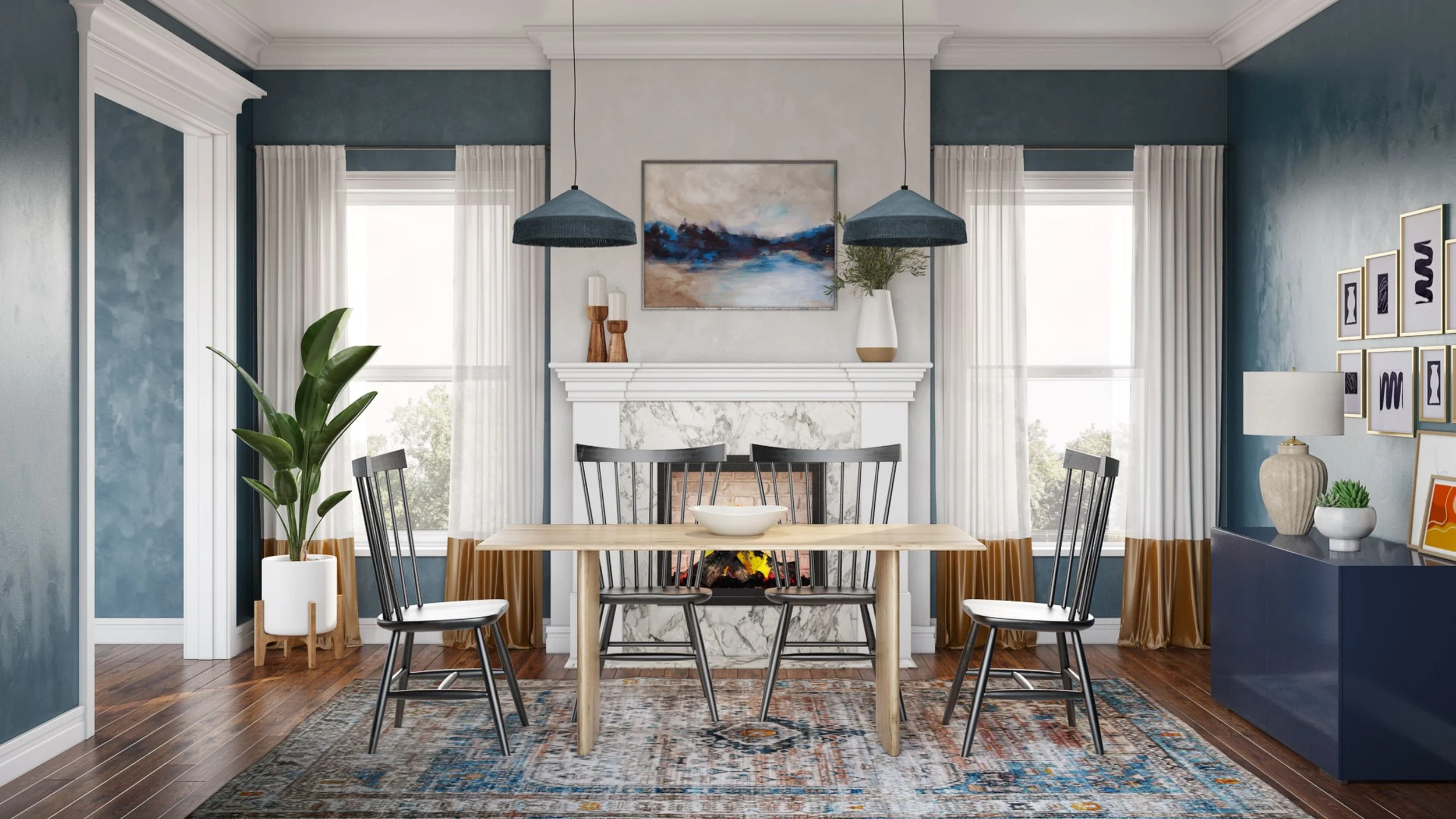 Boho-Glam Dining Room Design