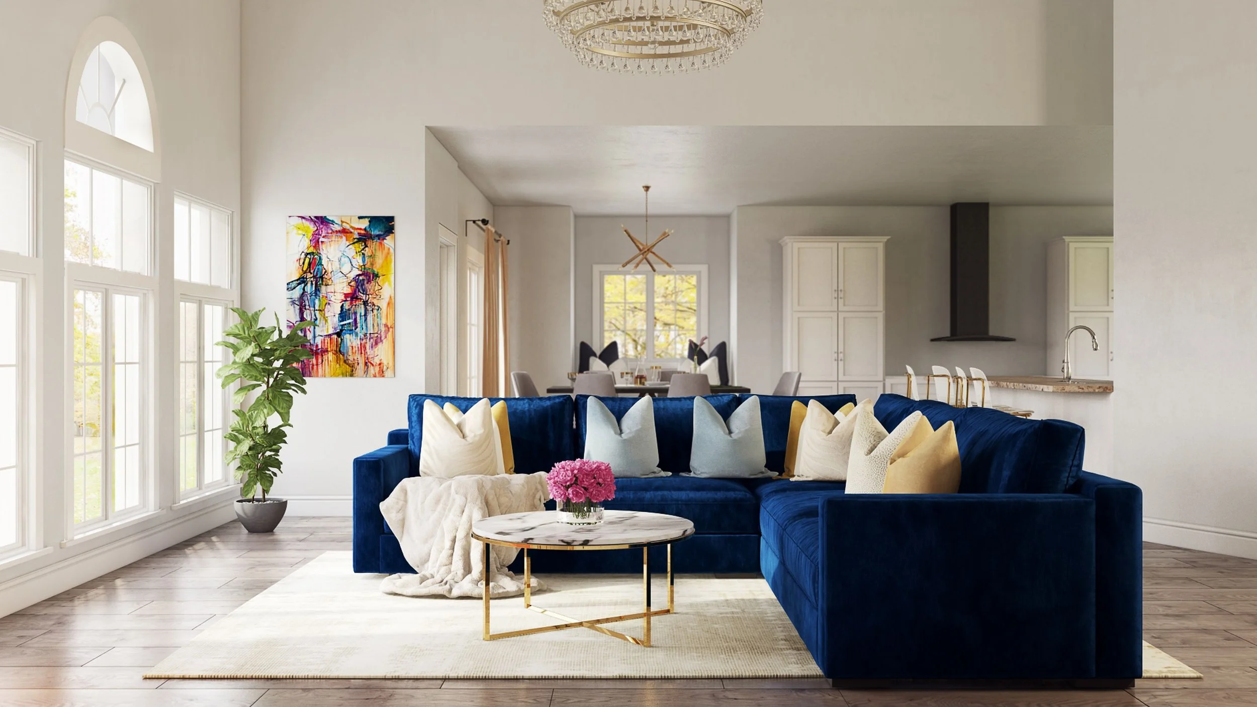 Glam, Modern Interior Design