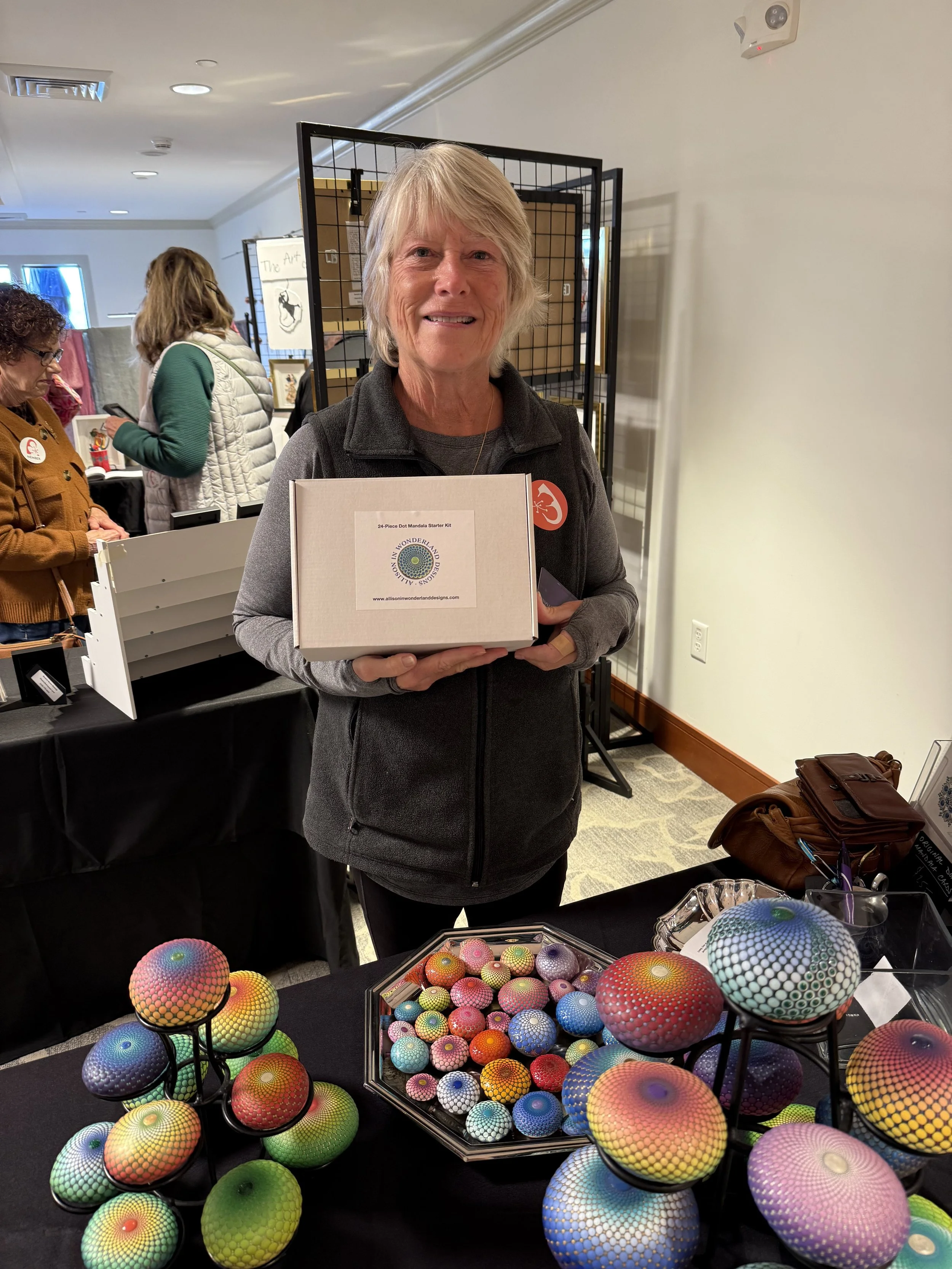 Dot Mandala Stone for a Wind Phone Booth