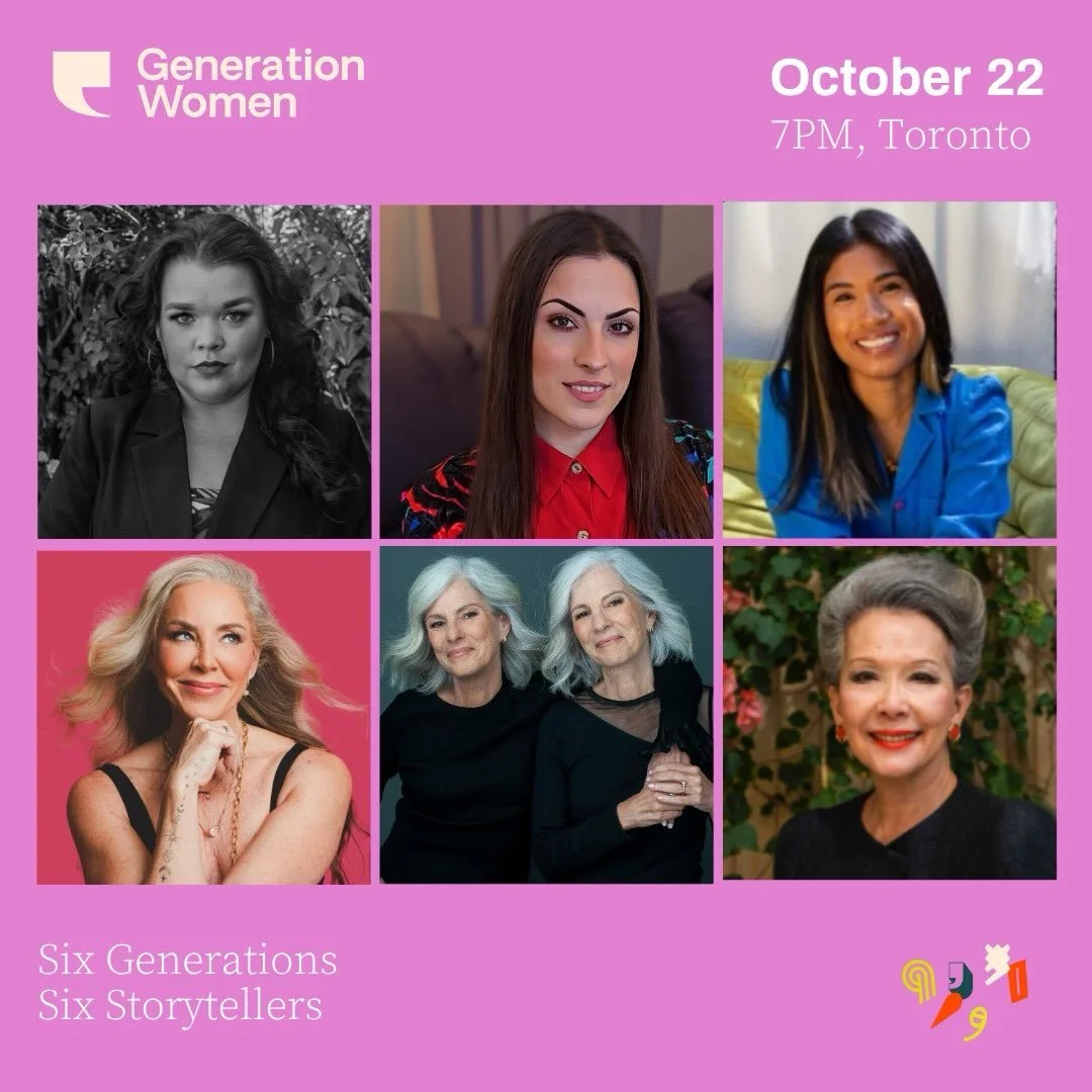 Meet the SEVEN women taking the stage on October 22 for our 4-year anniversary show:

THE AUDACITY: TAKING UP SPACE.

Six decades. Seven women. Six completely different takes on audacity.

Our storytellers are bringing us the moments they got louder,