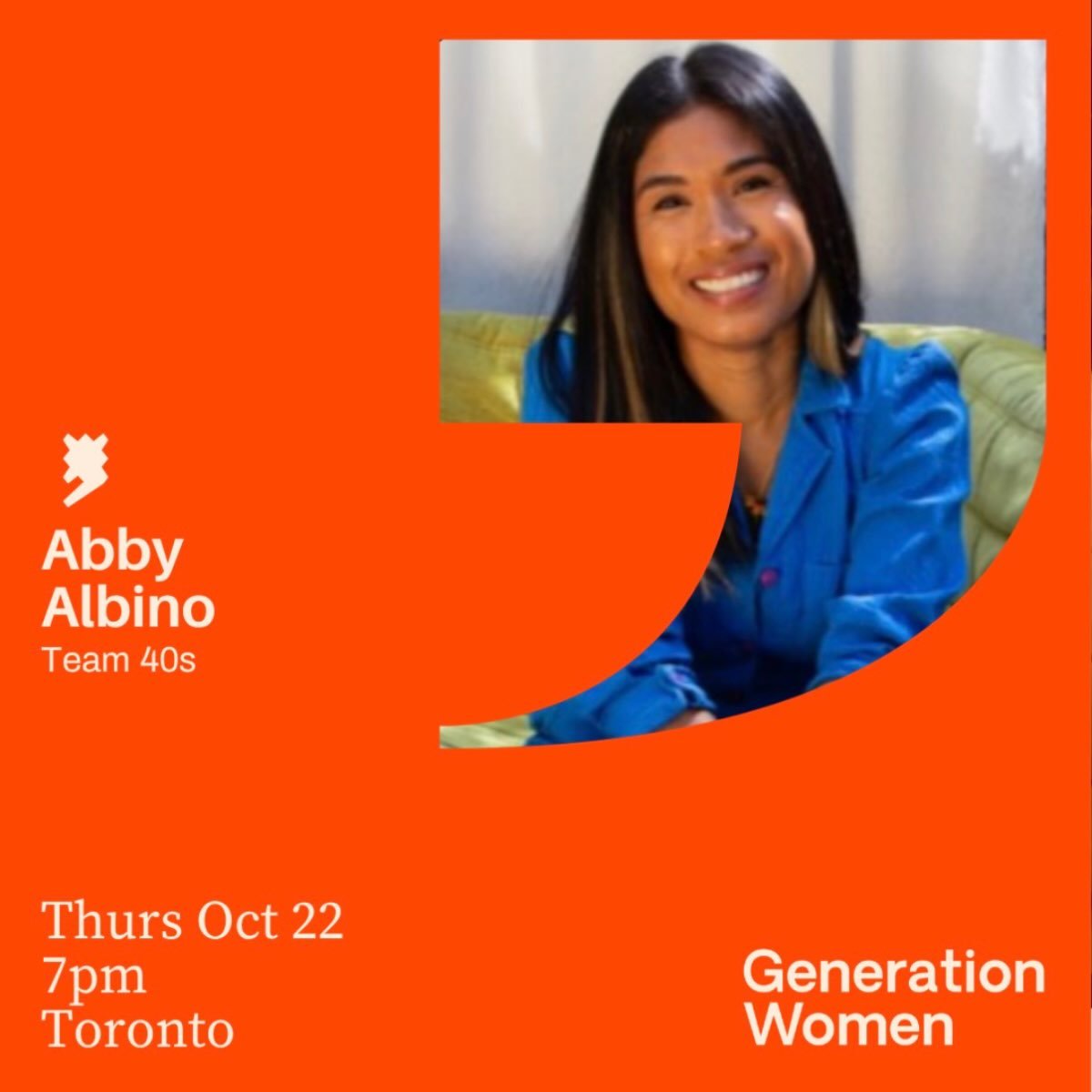 🔥 MEET TEAM 40s: ABBY ALBINO 🔥

Your 40s are for knowing your worth, questioning the rules, and realizing you don&rsquo;t need anyone&rsquo;s permission to take up space.

Meet Abby Albino  sports leader, community builder, and a woman who knows a 