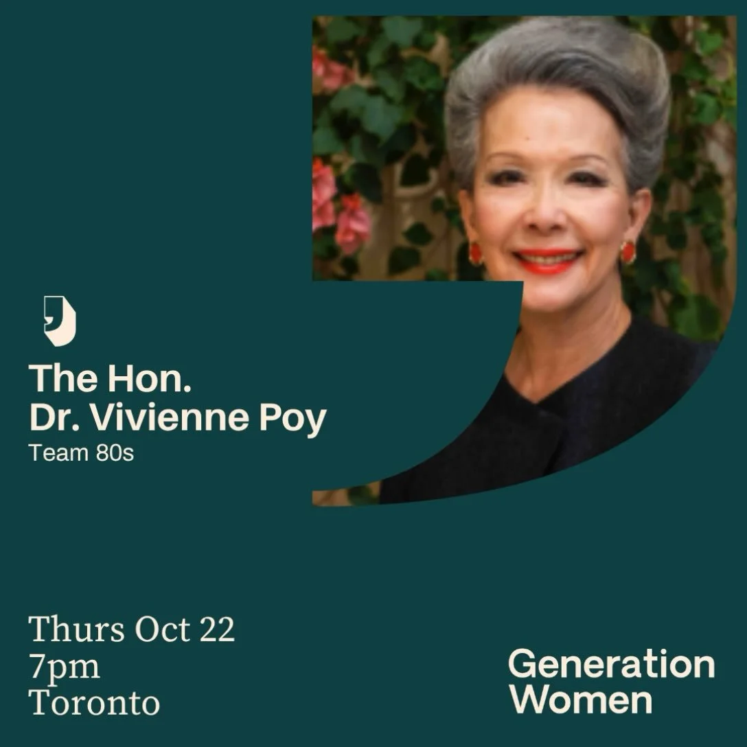 ✨ LAST BUT CERTAINLY NOT LEAST&hellip; MEET TEAM 80s! ✨

Tonight is THE NIGHT. And we&rsquo;re wrapping up our storyteller introductions with the extraordinary Dr. Vivienne Poy!

Former Senator. Cultural trailblazer. A woman who has spent a lifetime 