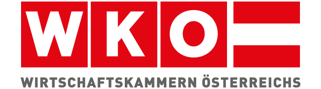 Logo der Wirtschaftskammer Österreich, bestehend aus den Buchstaben W, K, O in roten Quadraten und dem Text 'WIRTSCHAFTSKAMMERN ÖSTERREICHS' darunter.