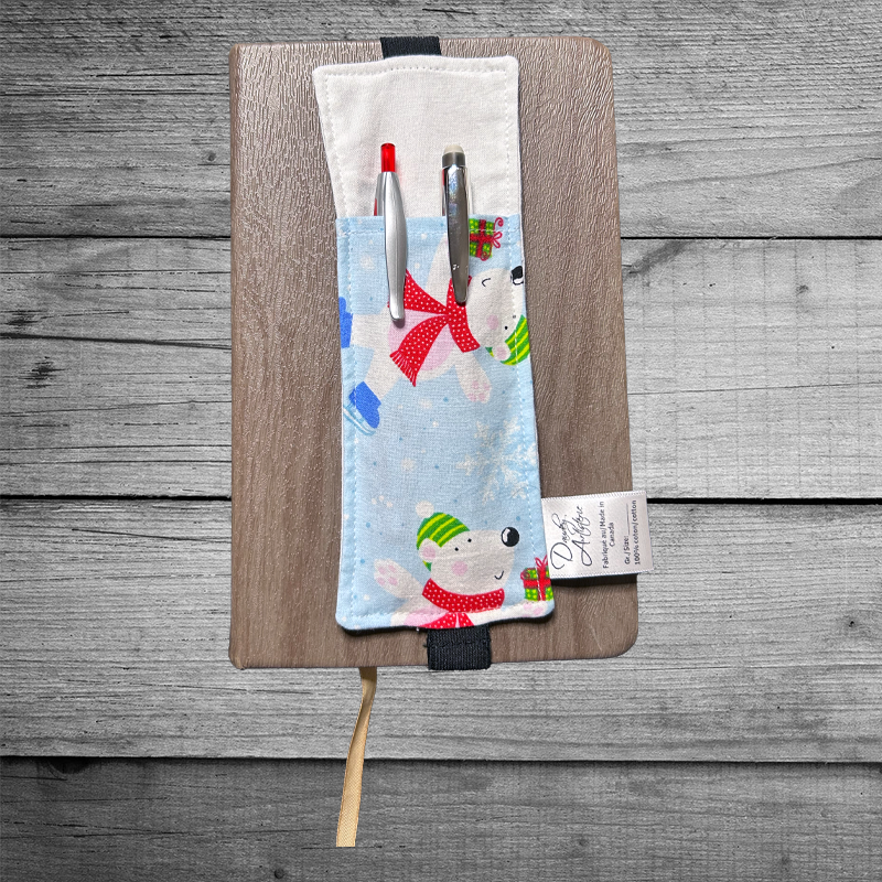Porte-crayons pour carnets - Motifs d'ours en patins
