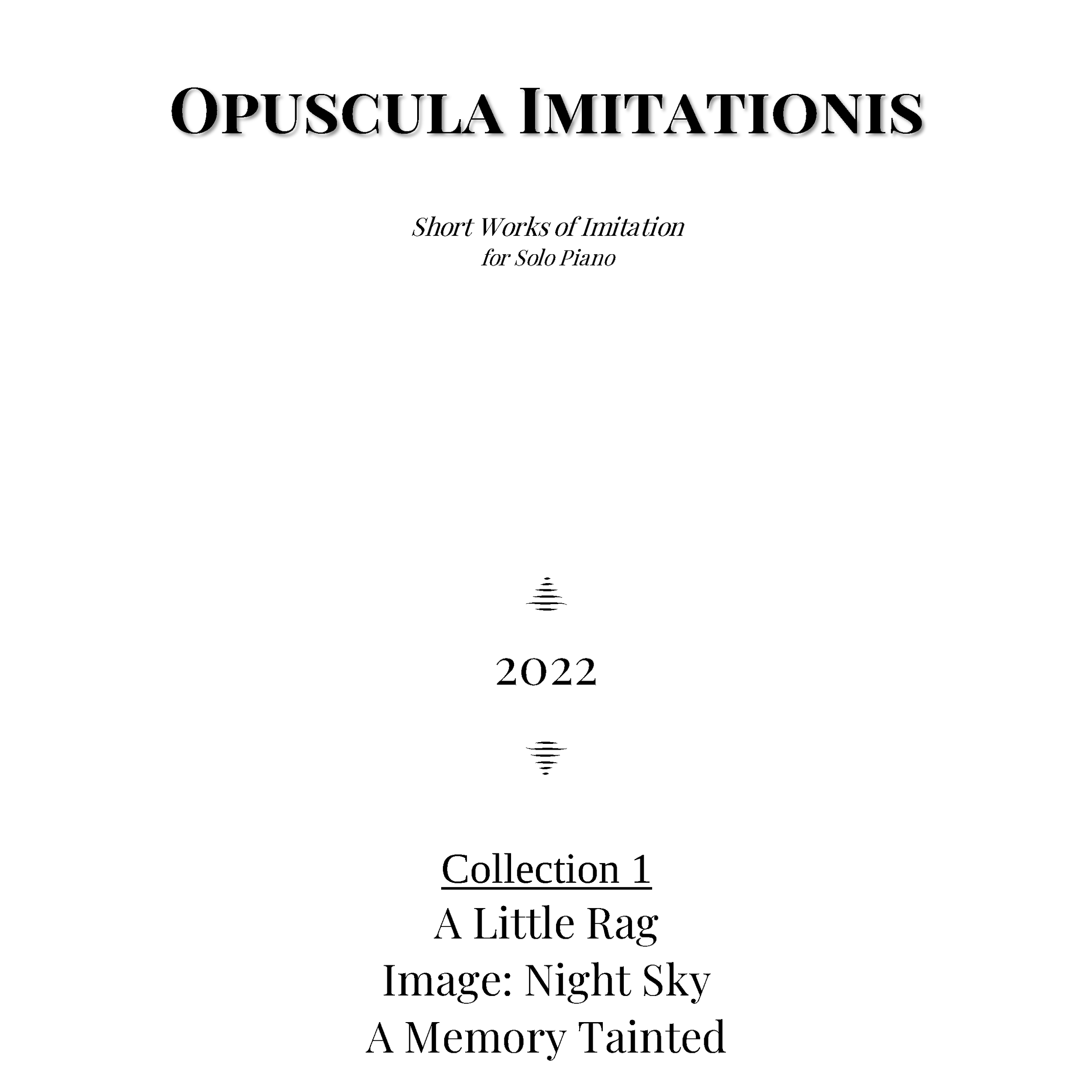 Opuscula Imitationis; Collection 1 - Cover.png