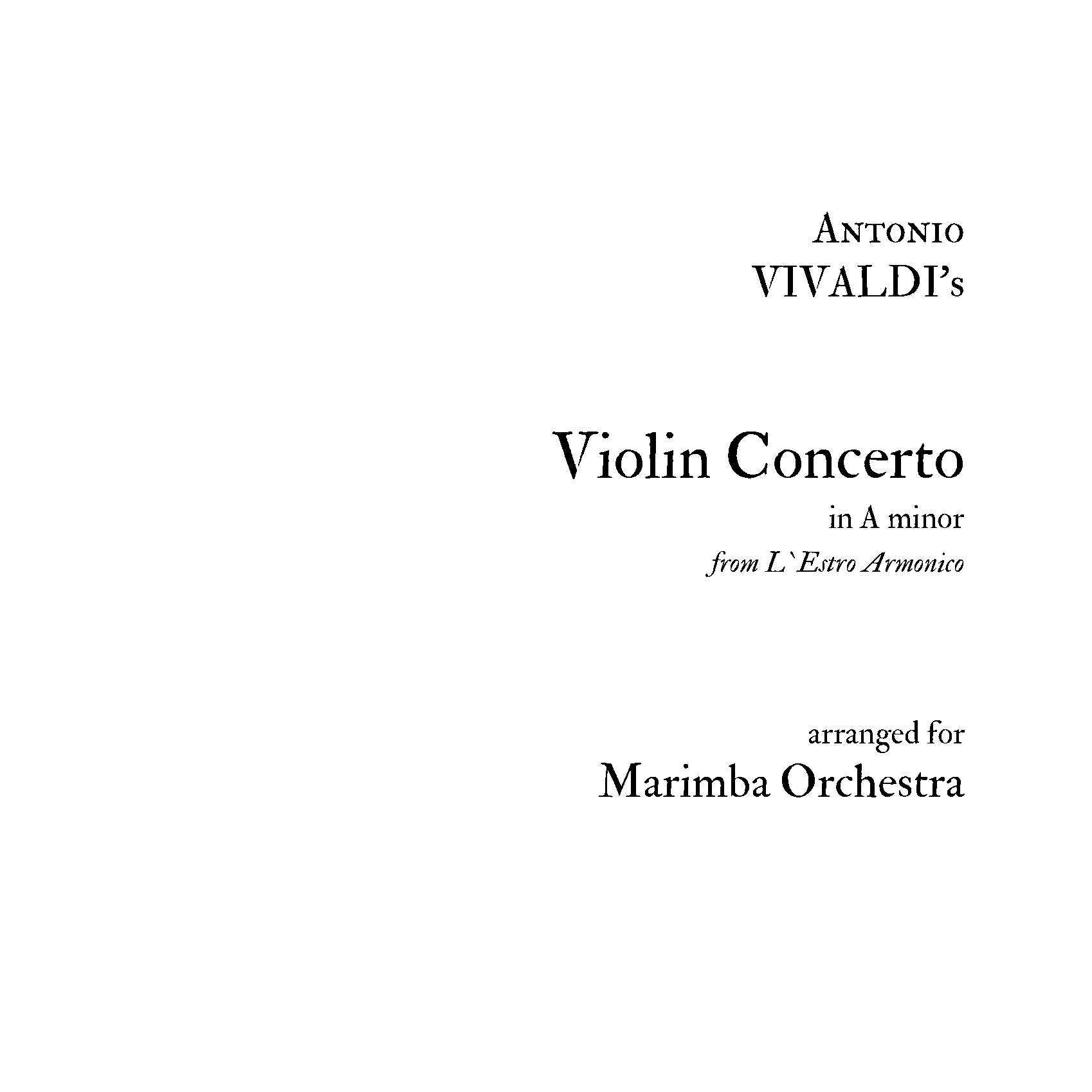 Violin Concerto; Marimba Orchestra - Cover.png