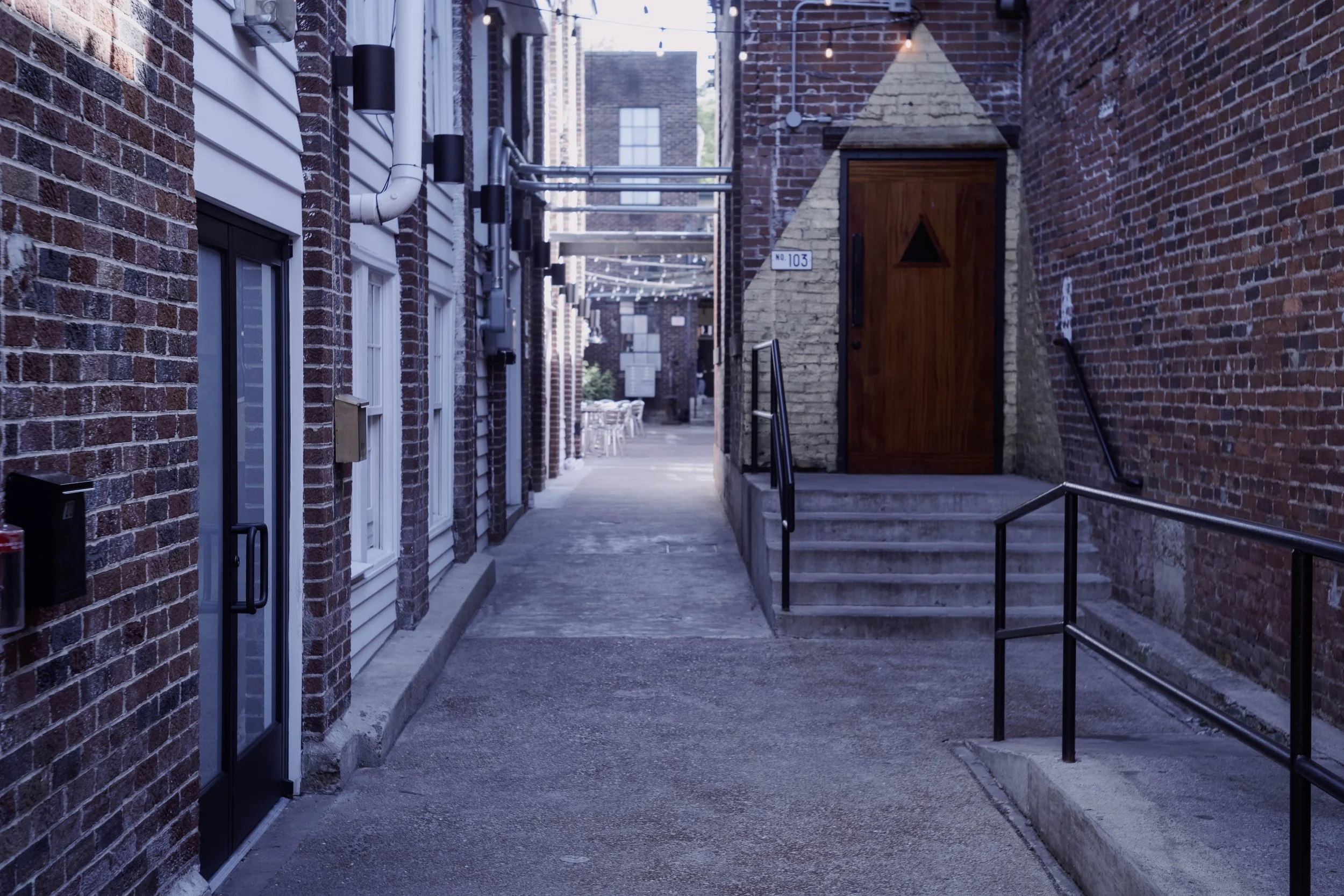 Back alley door. 