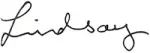 signature text that reads lindsay