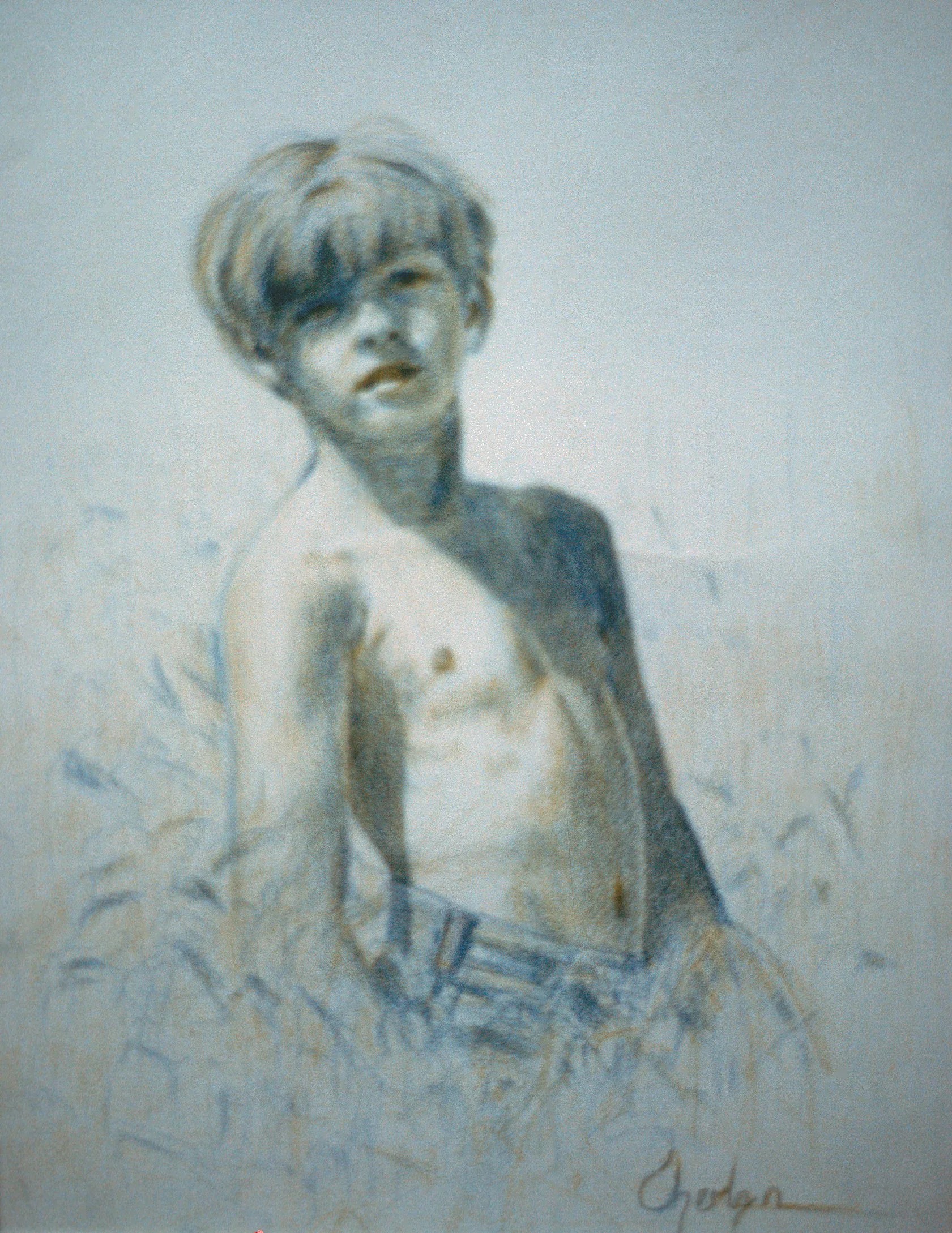 JFK Jr., Colored Pencils, age 14