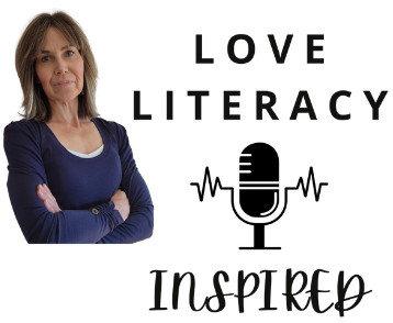 Heather Down presenting via her Love Literacy Inspired podcast featuring conversations on literacy, learning, and education.