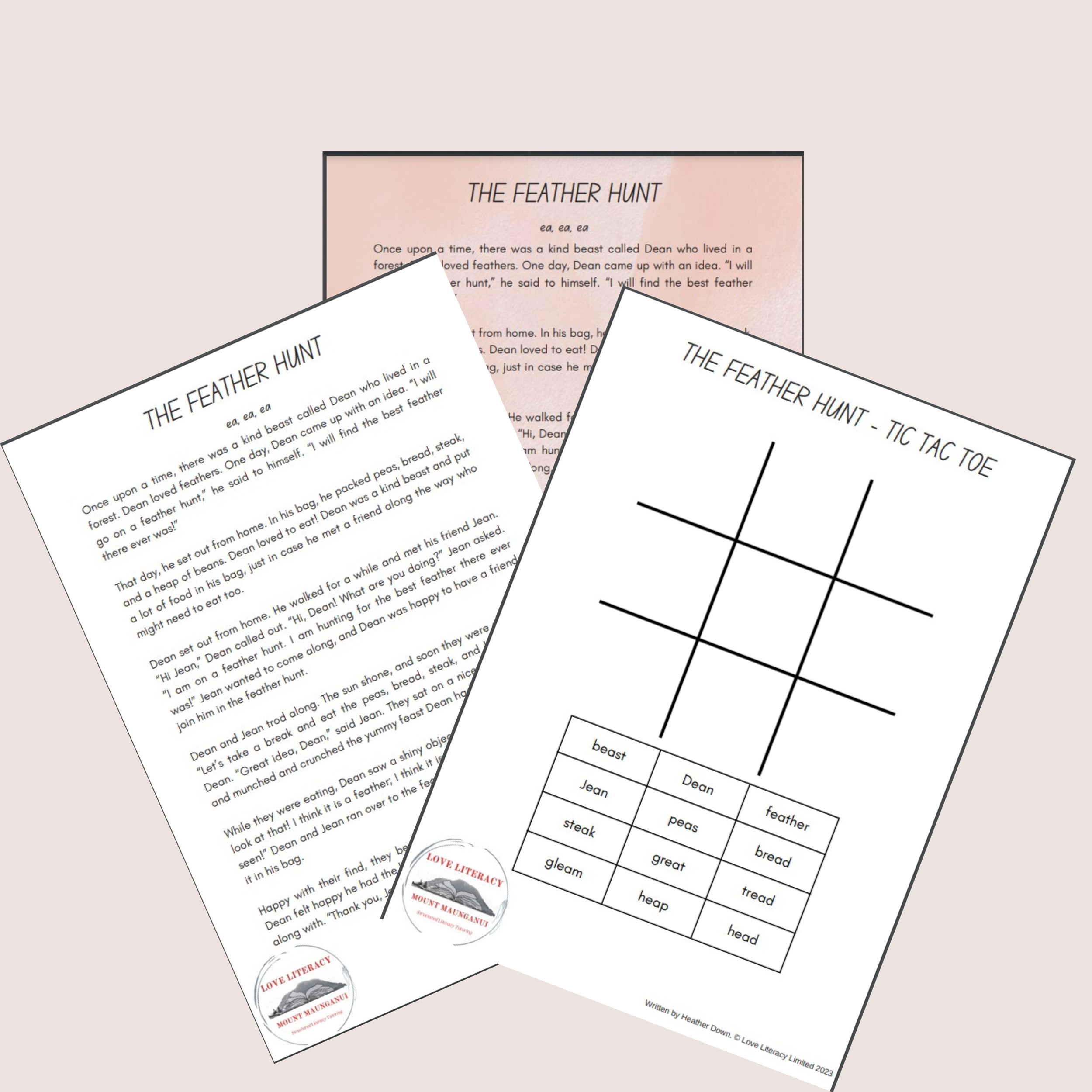 The Feather Hunt - ea, ea, ea, reading passage