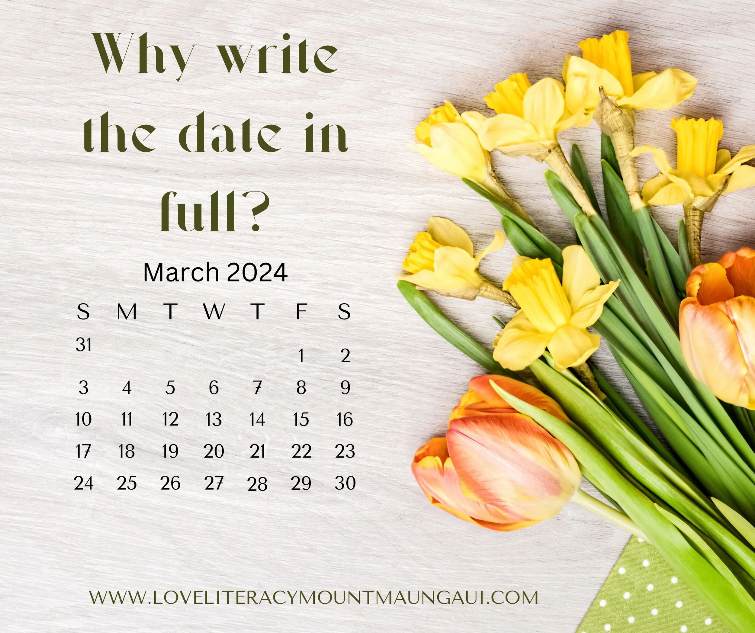 Reasons to write the date in full.