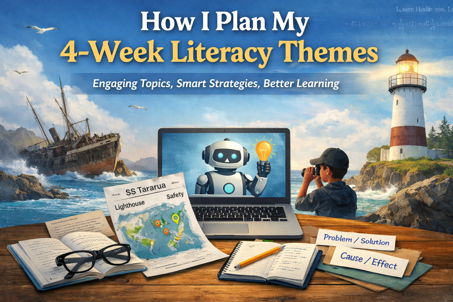 How I Plan My 4-Week Literacy Themes (and Why They Work)